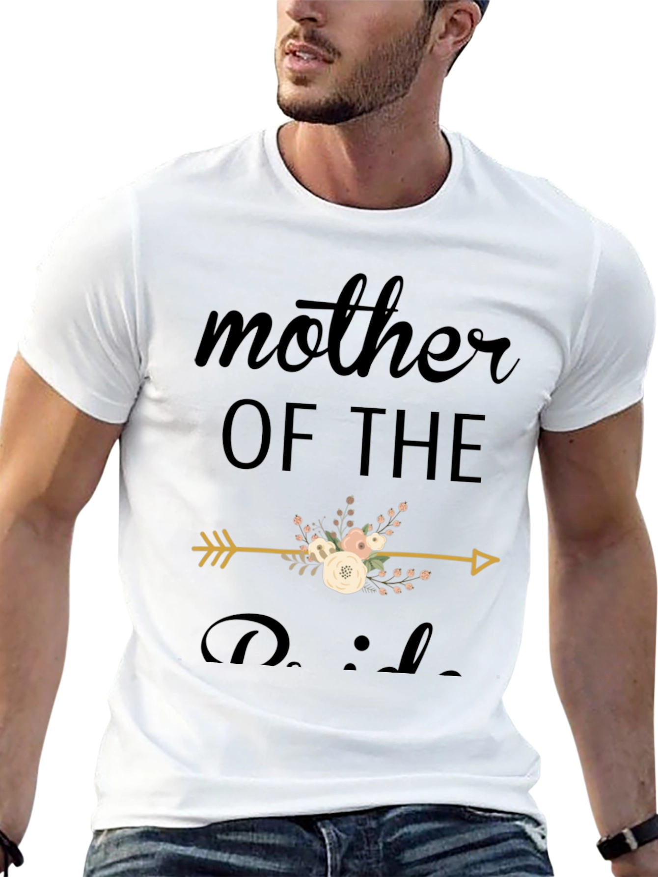 Mother of the Bride Floral Arrow T-Shirt