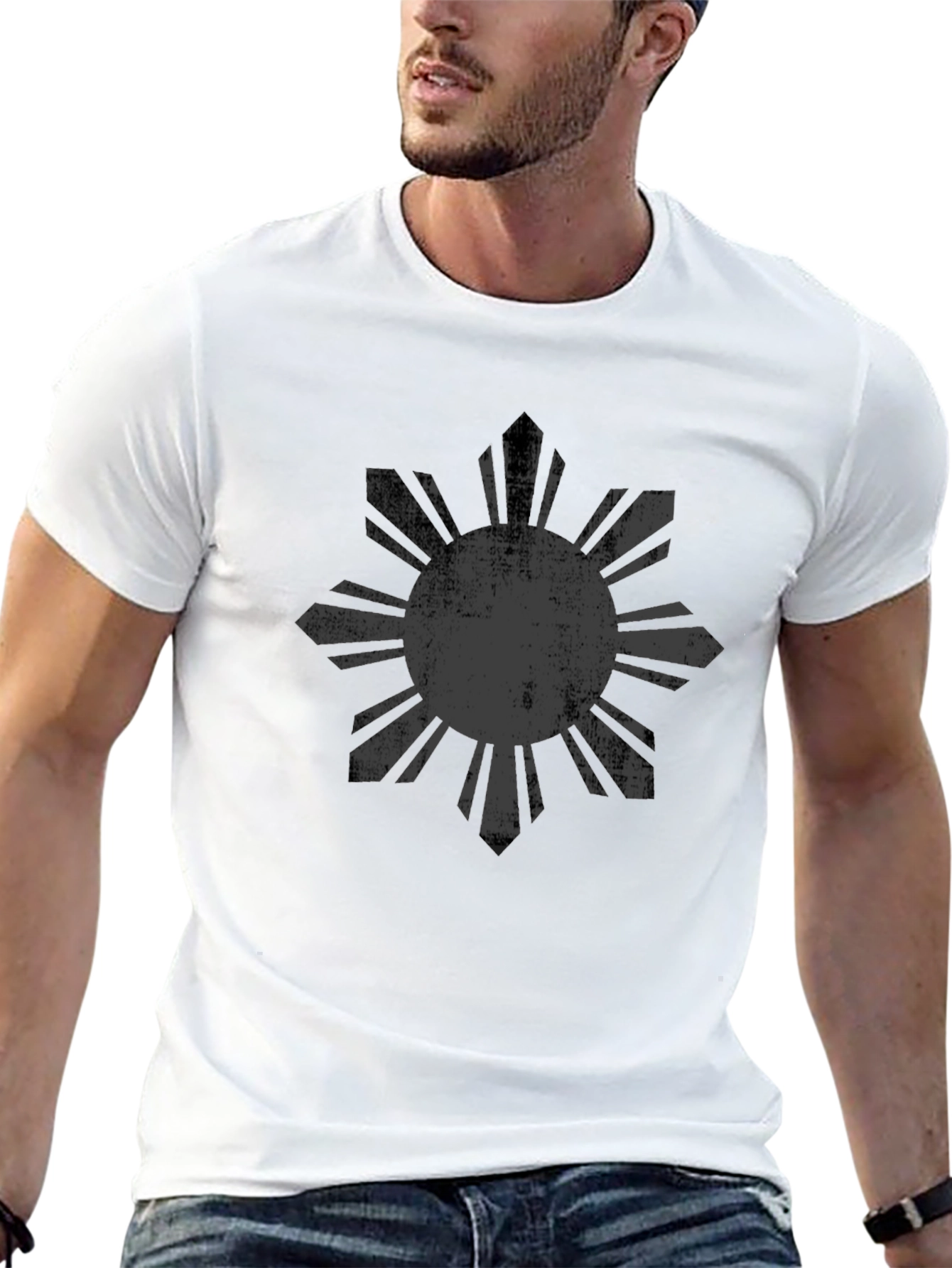Filipino Sun T-Shirt - Distressed Design