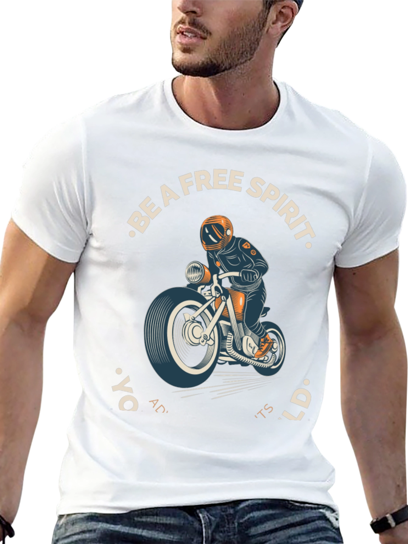 Free Spirit Motorcycle Graphic T-Shirt