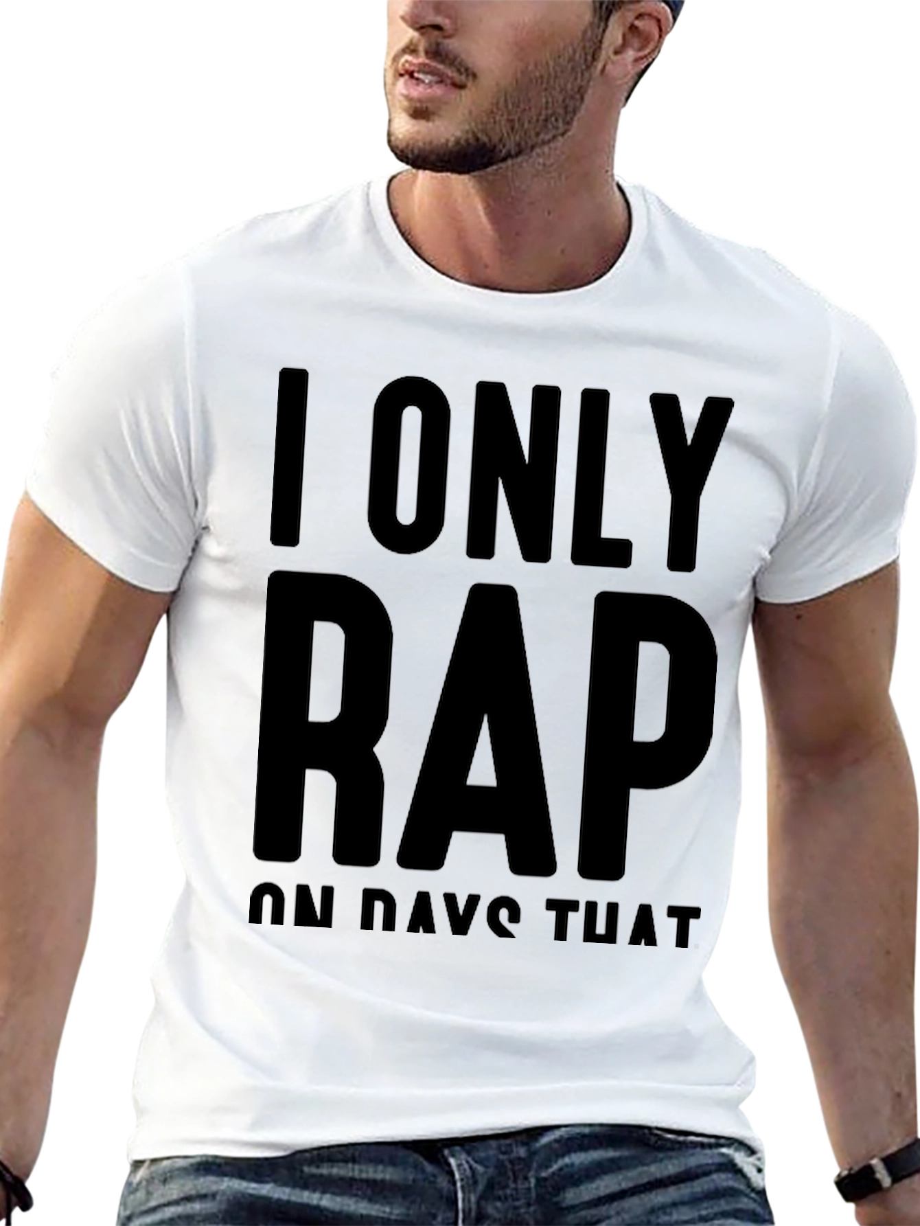 I Only Rap T-Shirt - Black Crew Neck Tee