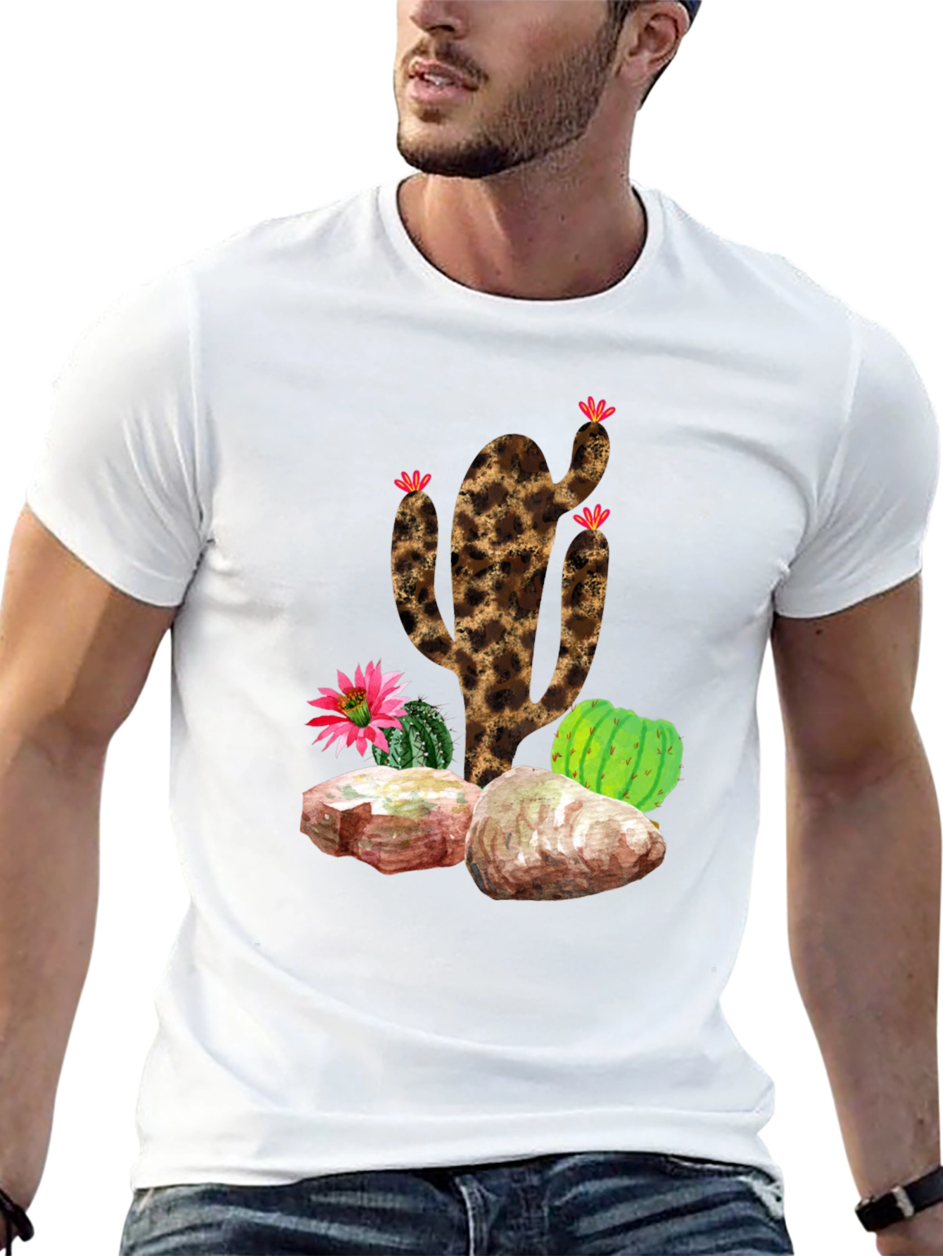 Leopard Print Cactus T-Shirt