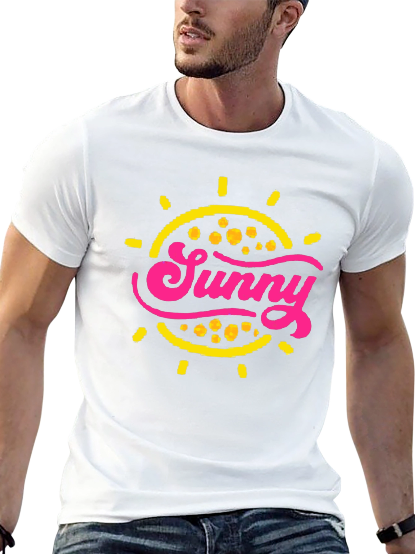Sunny Graphic T-Shirt - Black Cotton Blend