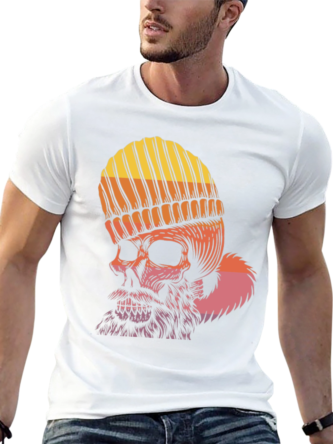 Skull Graphic Tee - Beanie & Beard