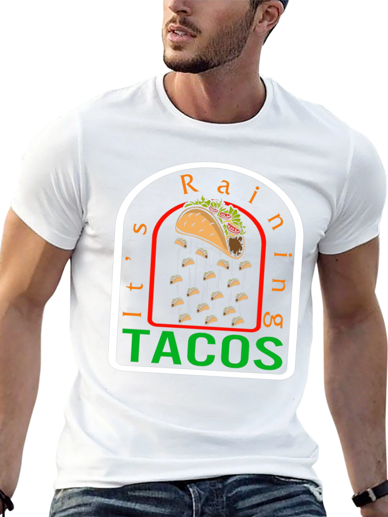 Its Raining Tacos Funny Graphic T-Shirt
