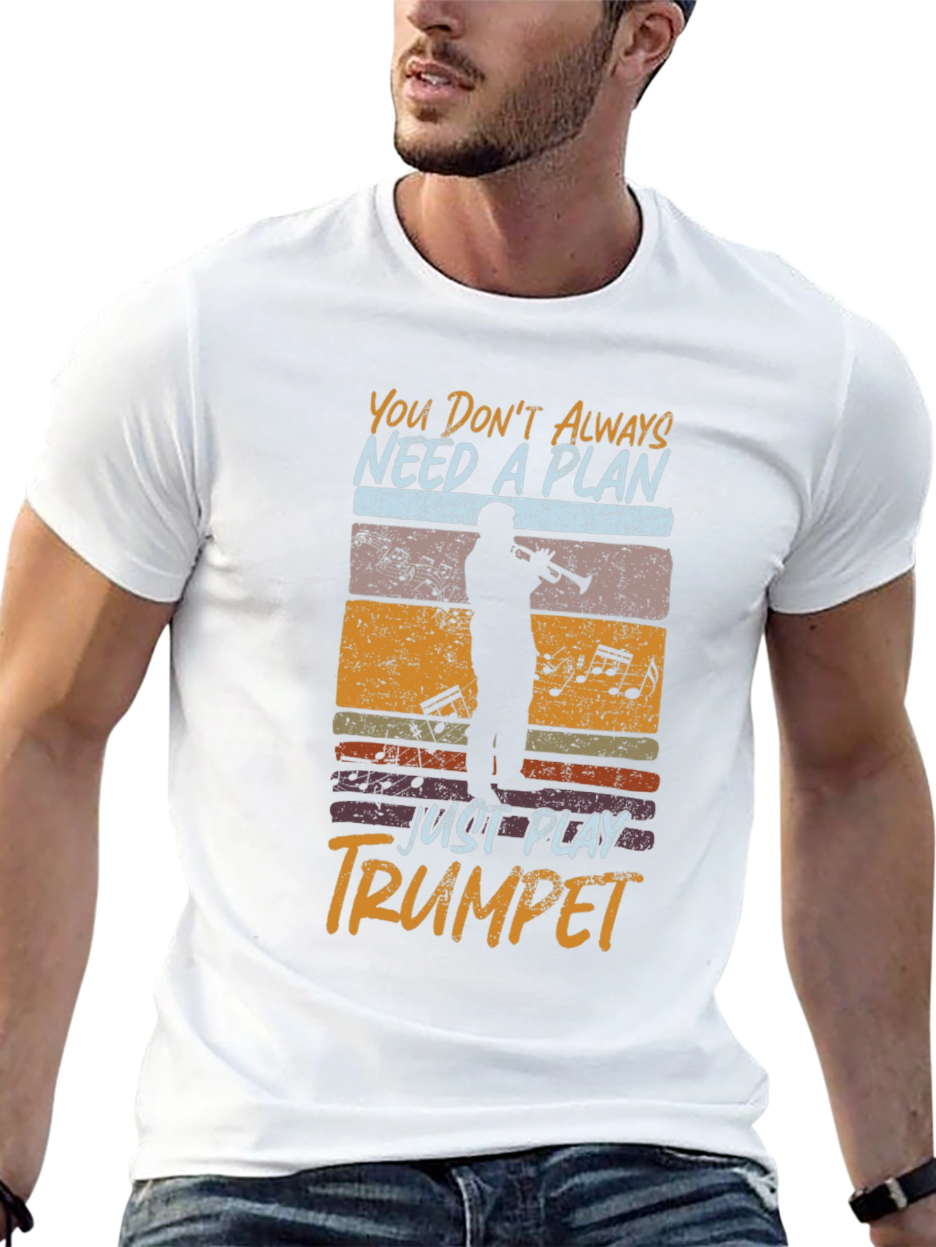 Trumpet Player Graphic Tee - Just Play!