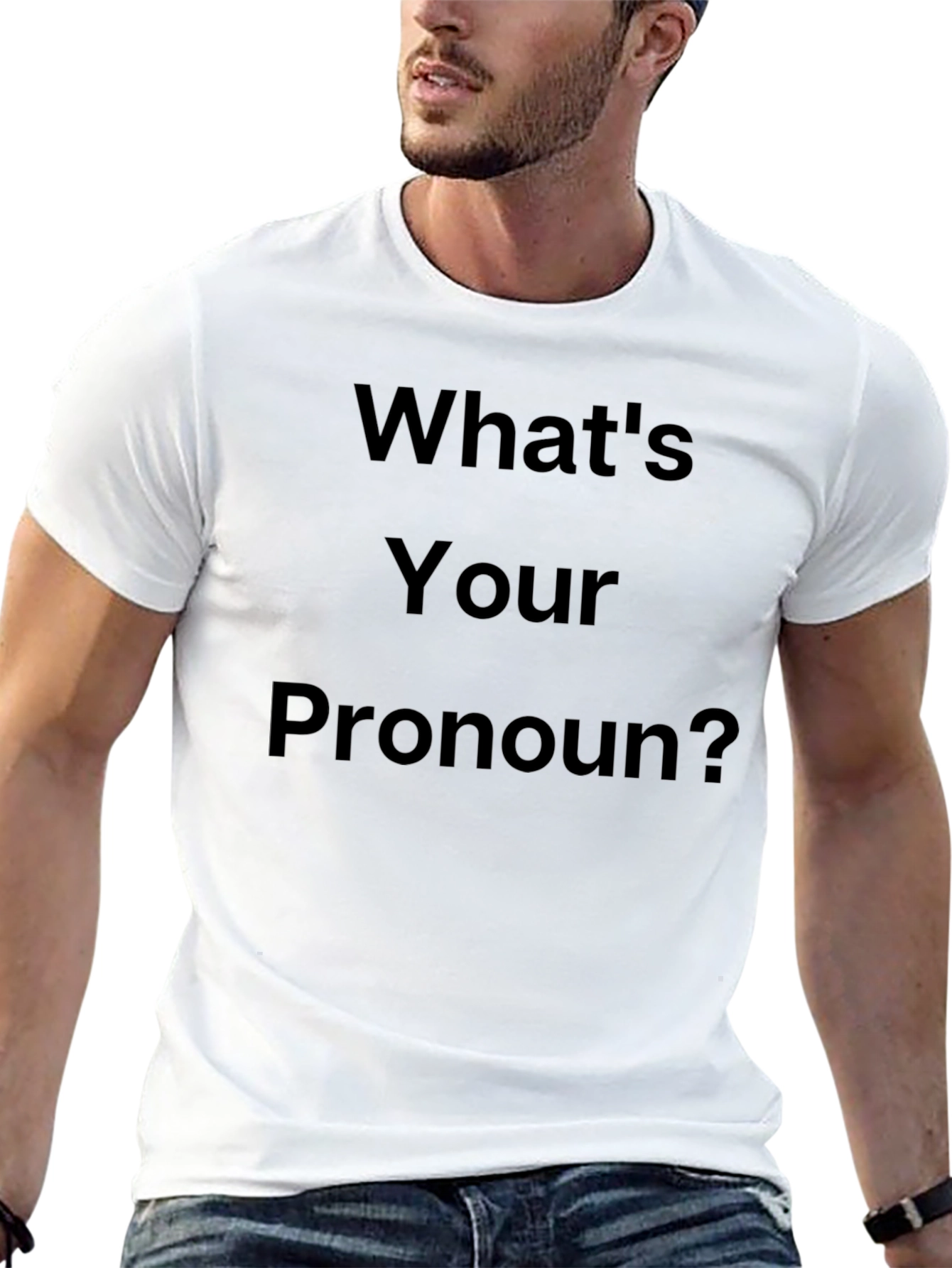 Whats Your Pronoun? Black Graphic T-Shirt