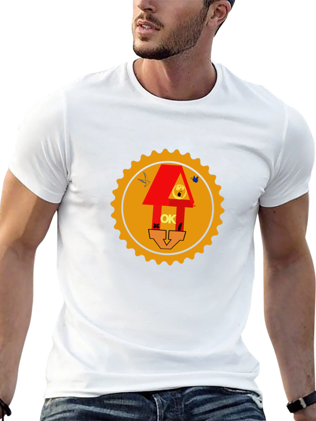 Graphic Print Tee - Novelty Design