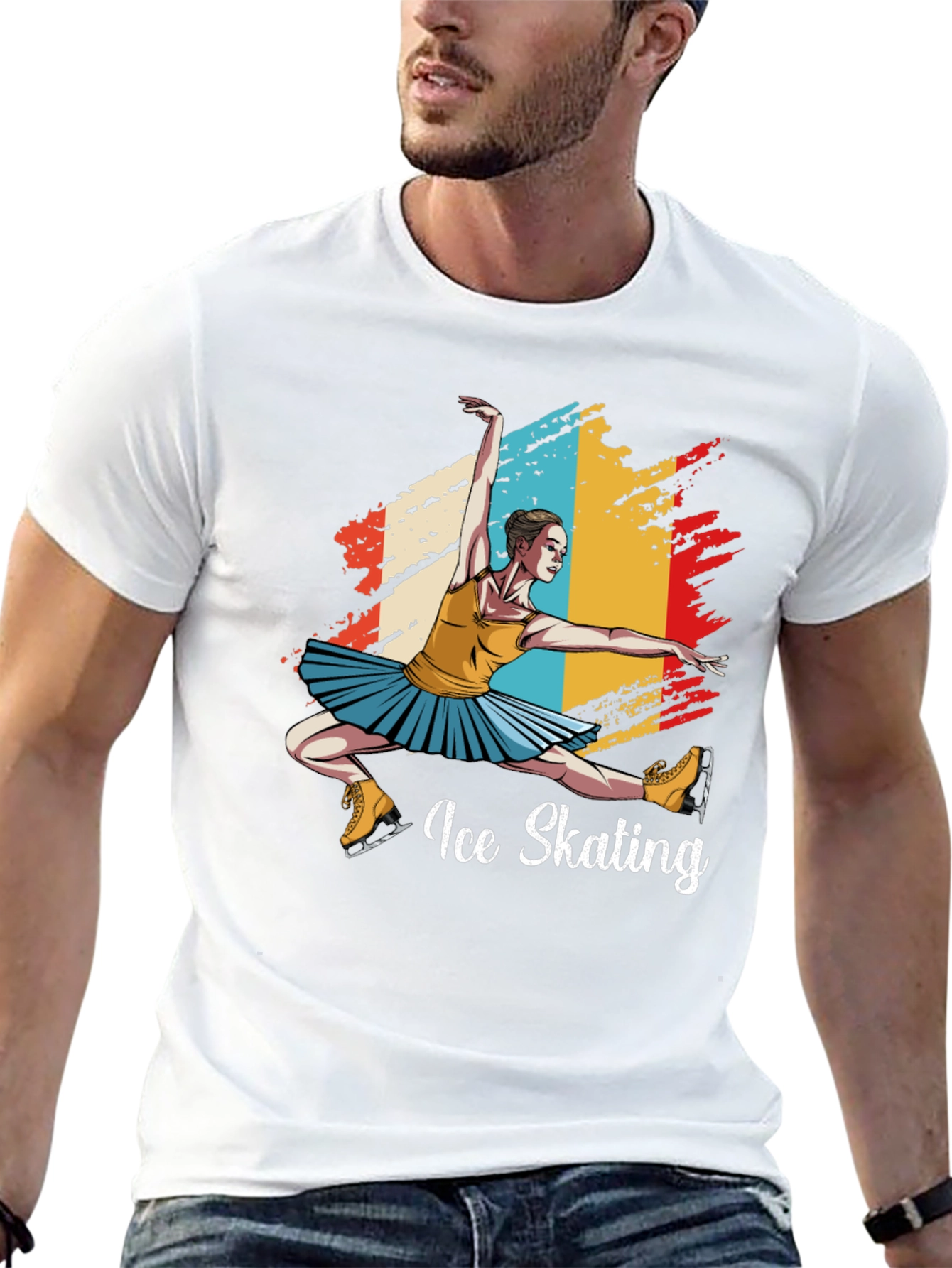 Ice Skating Graphic Tee - Retro Style
