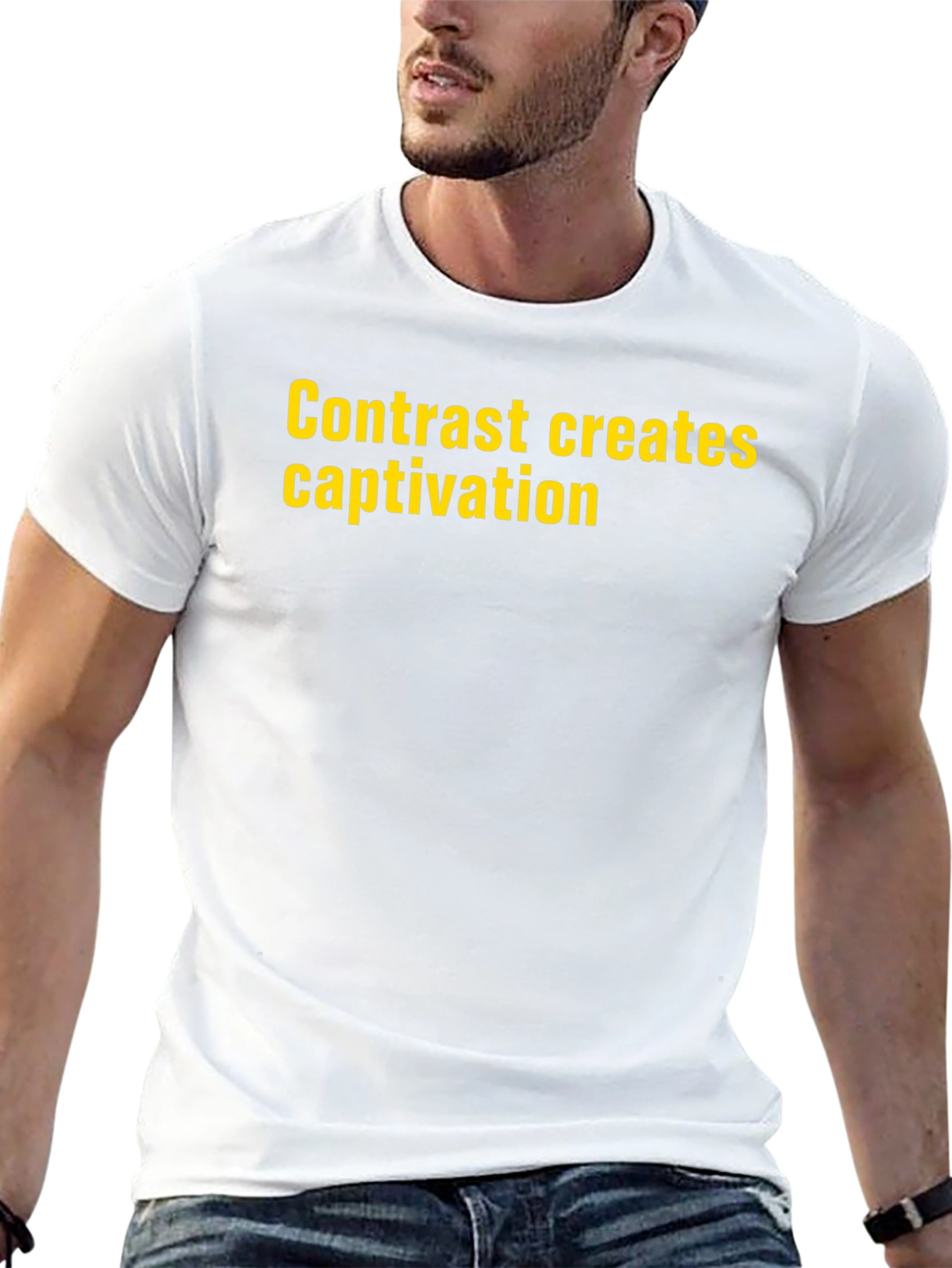 Contrast Creates Captivation Black T-Shirt