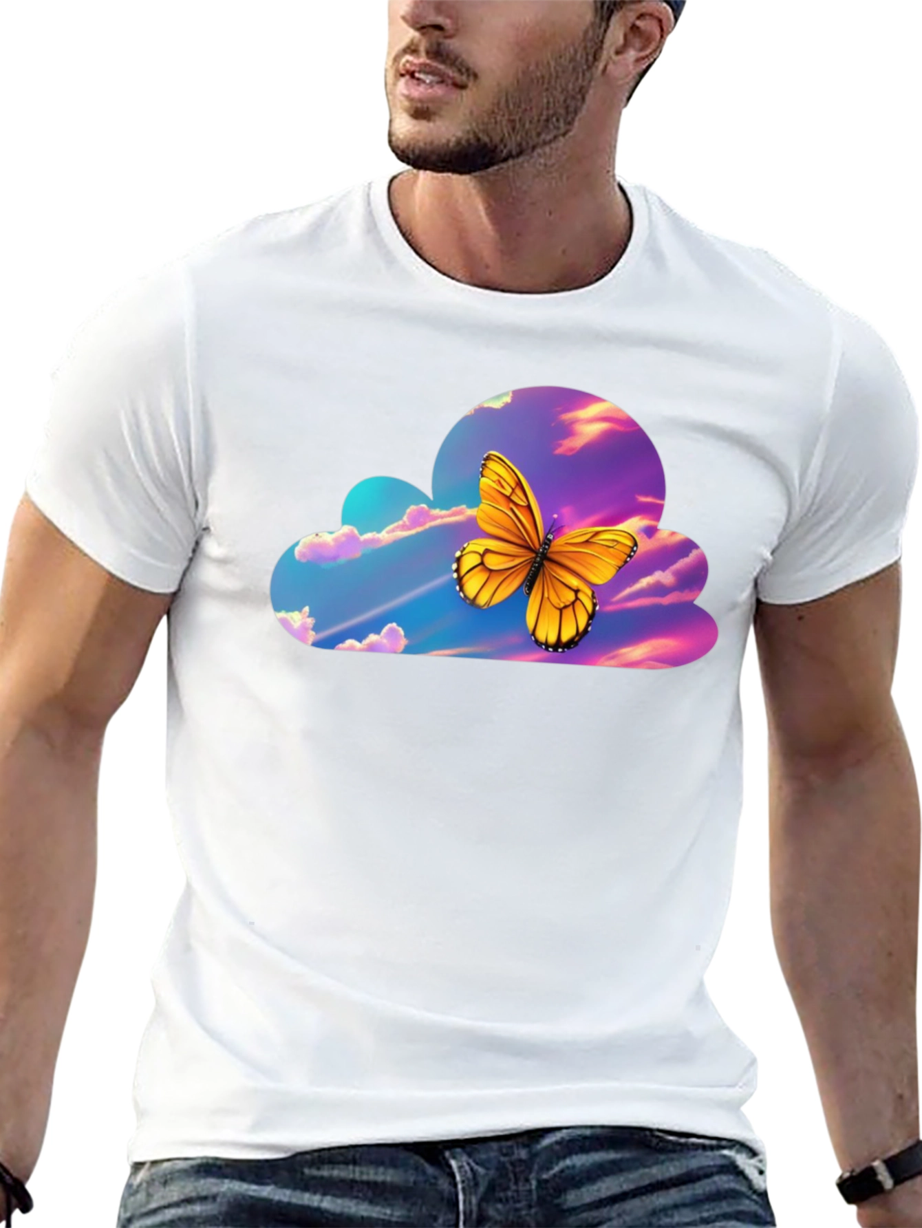 Butterfly Cloud Graphic T-Shirt