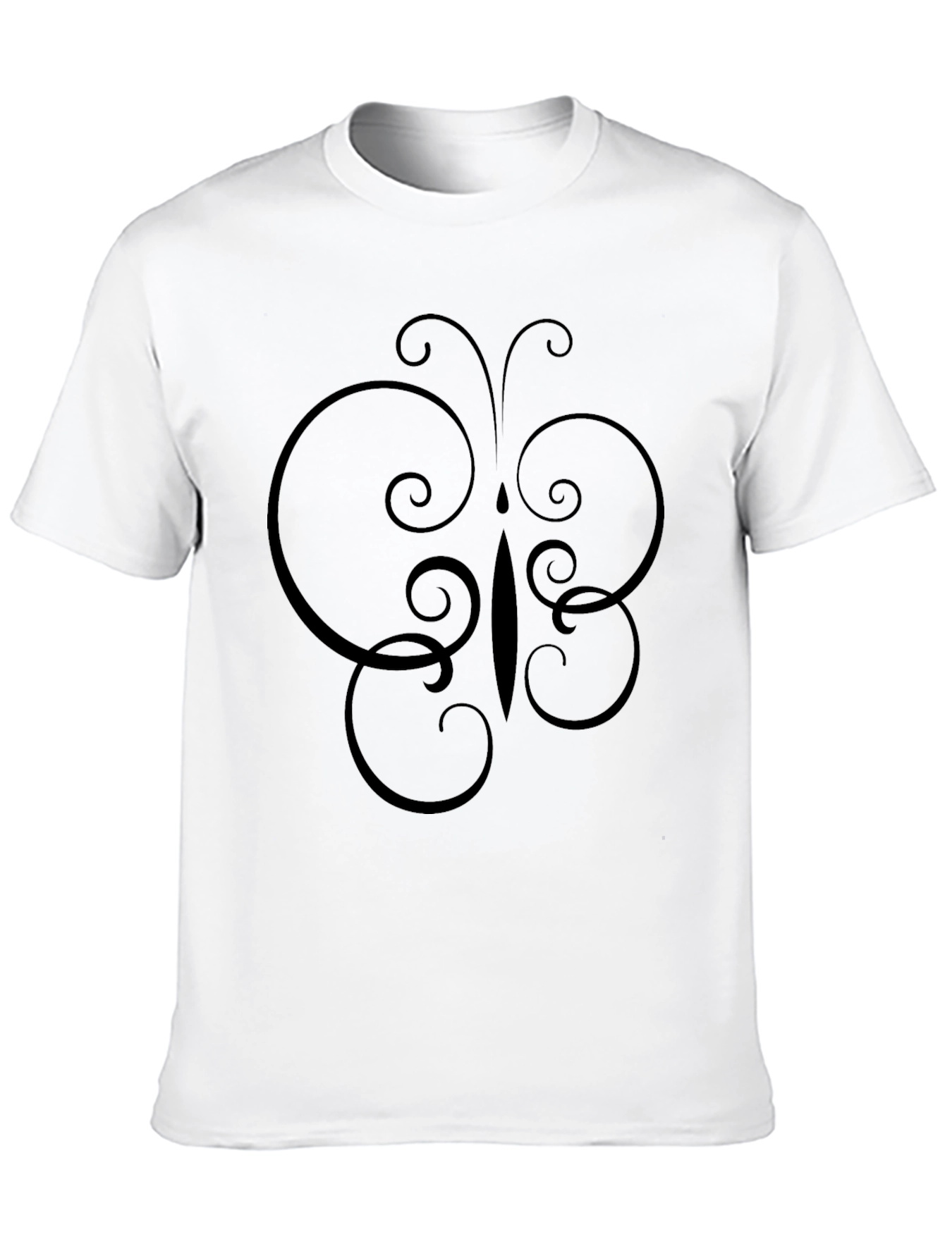 Stylish Black Butterfly Graphic Tee - Casual Comfort