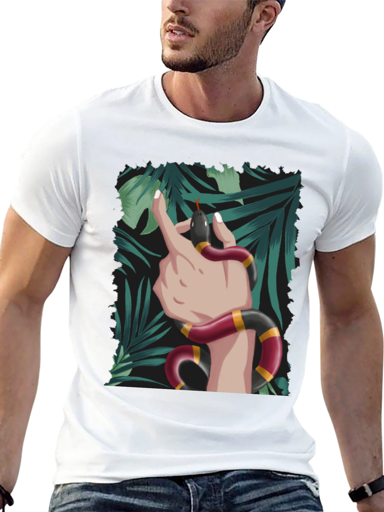 Tropical Snake Graphic Tee