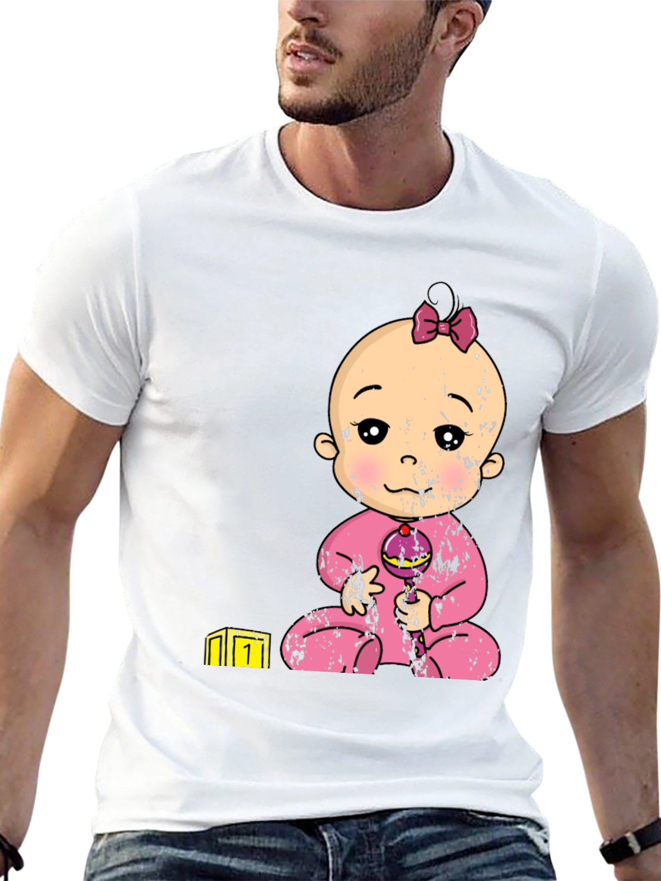 Baby Girl Graphic Tee - Black