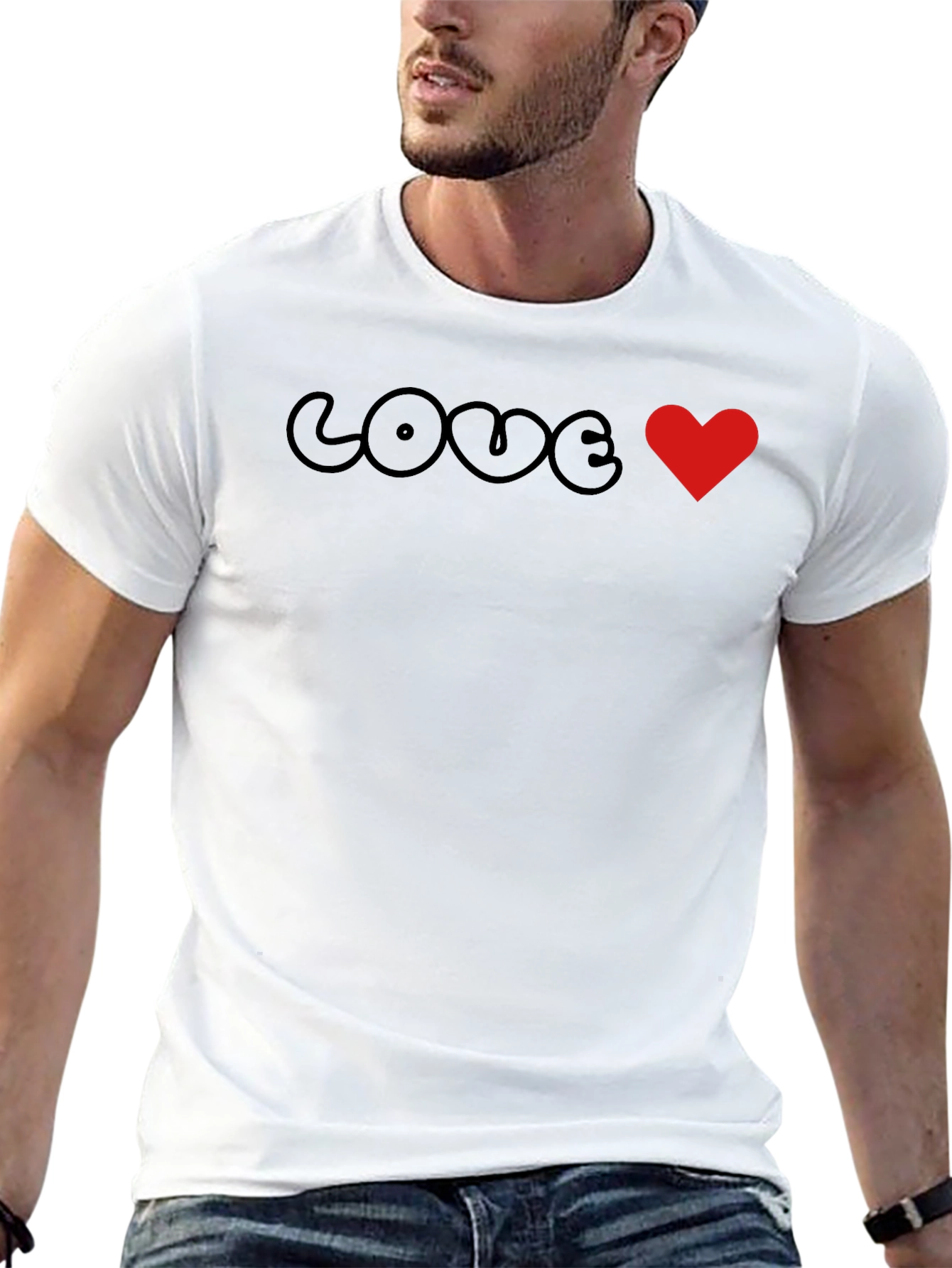 Love Heart Graphic Tee - Trendy Unisex T-Shirt