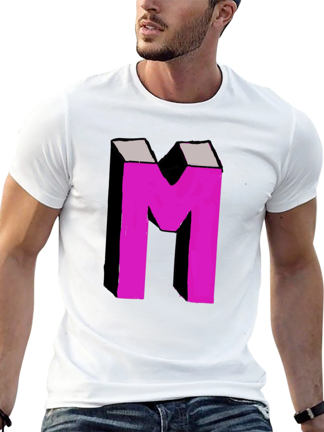 Bold M Graphic Tee - Black