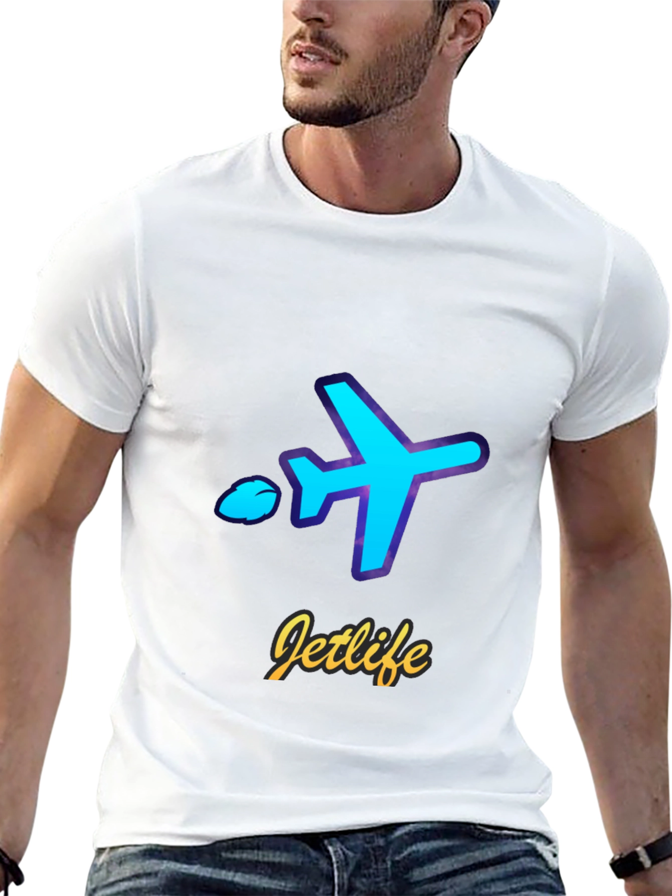 Jetlife Airplane Graphic T-Shirt - Black