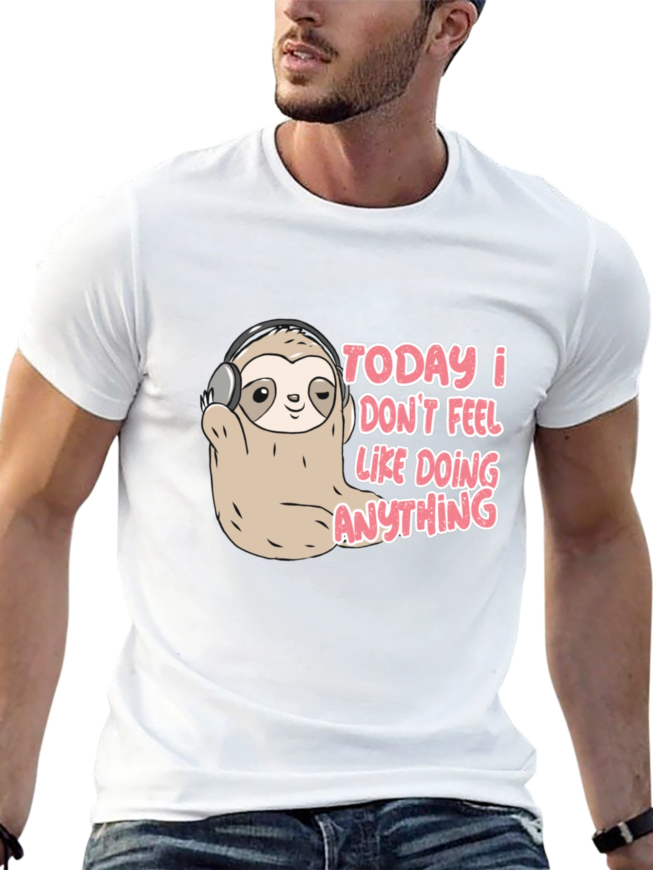 Lazy Sloth Tee - Funny Graphic Novelty T-Shirt