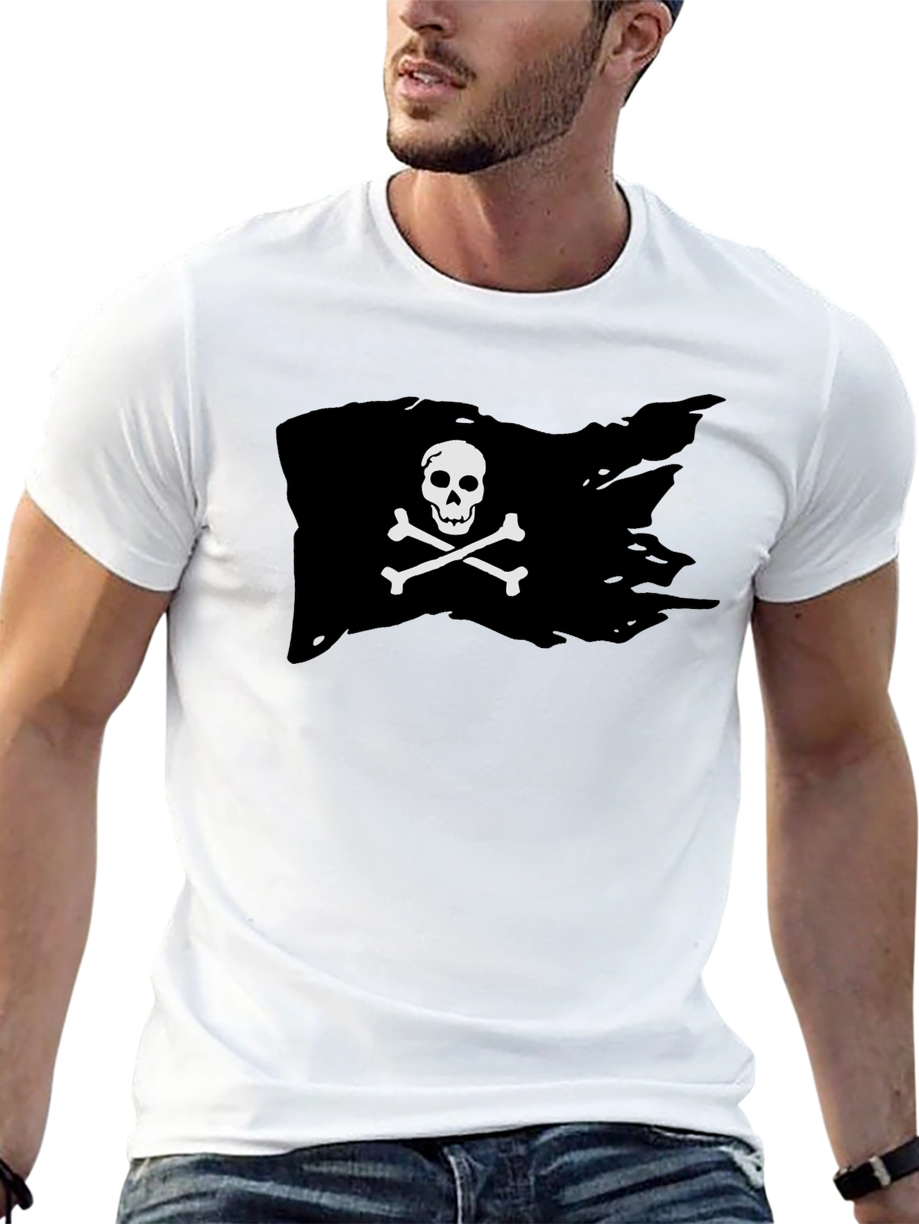 Pirate Flag Graphic T-Shirt - Skull & Crossbones