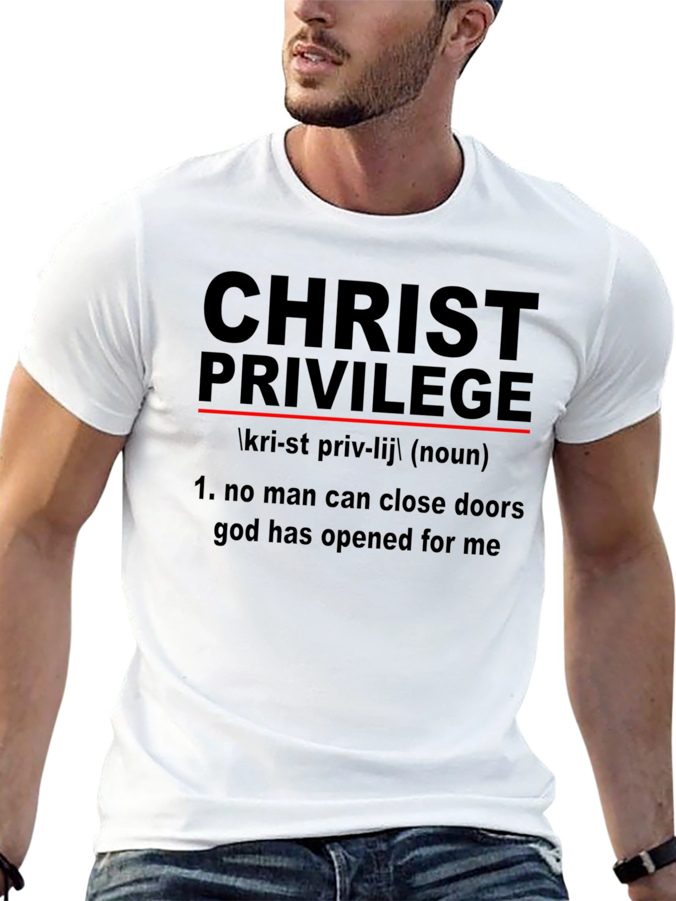 Christ Privilege Black Graphic T-Shirt