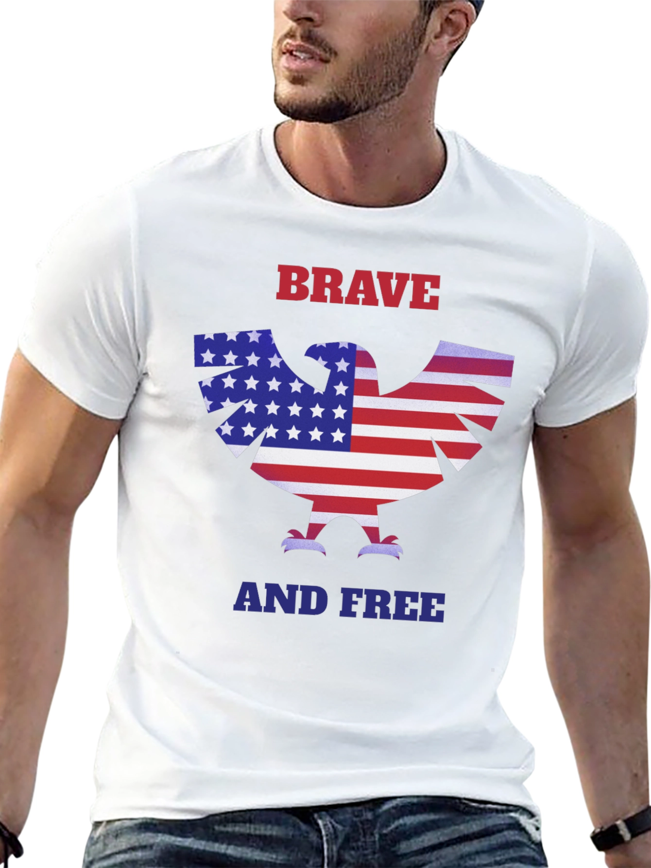 American Eagle Brave and Free Graphic T-Shirt