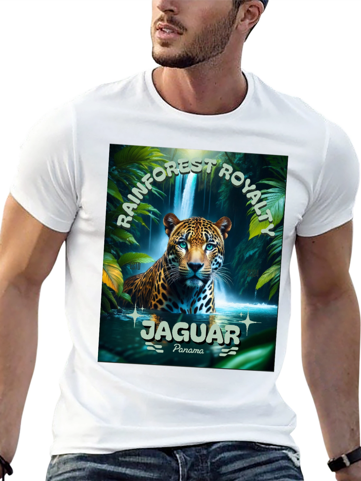 Rainforest Royalty Jaguar T-Shirt - Panama Wildlife Tee