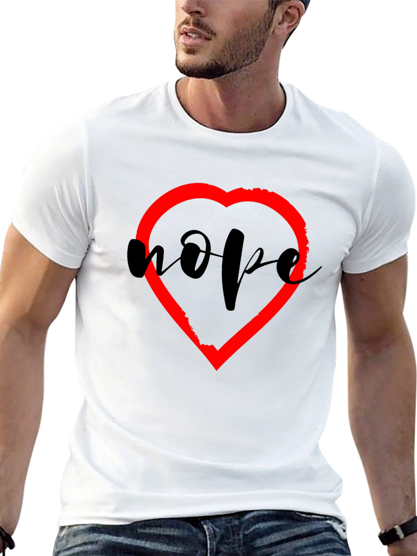 Hope Heart Graphic Tee - Unisex Black T-Shirt
