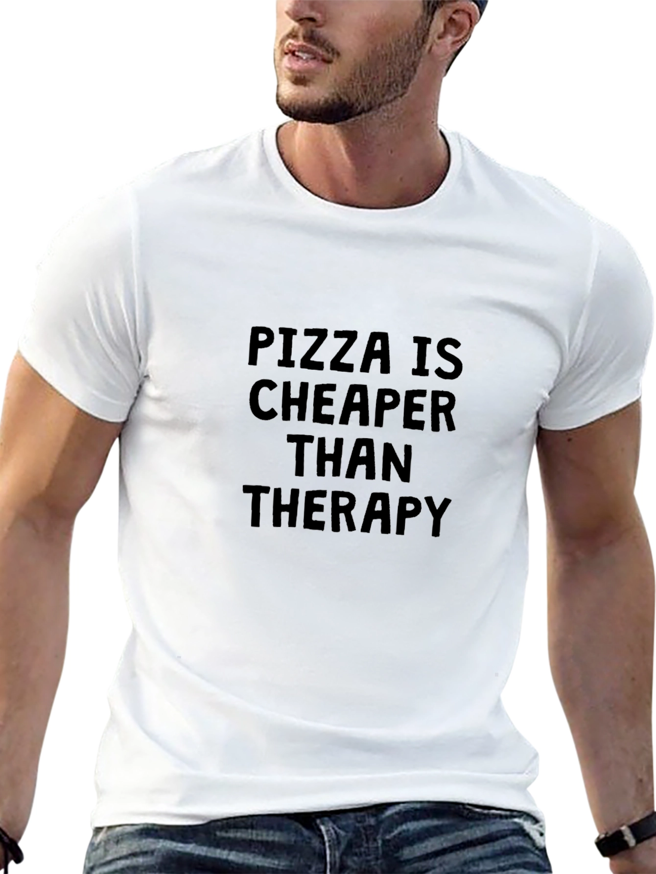 Pizza Is Cheaper Than Therapy Graphic T-Shirt