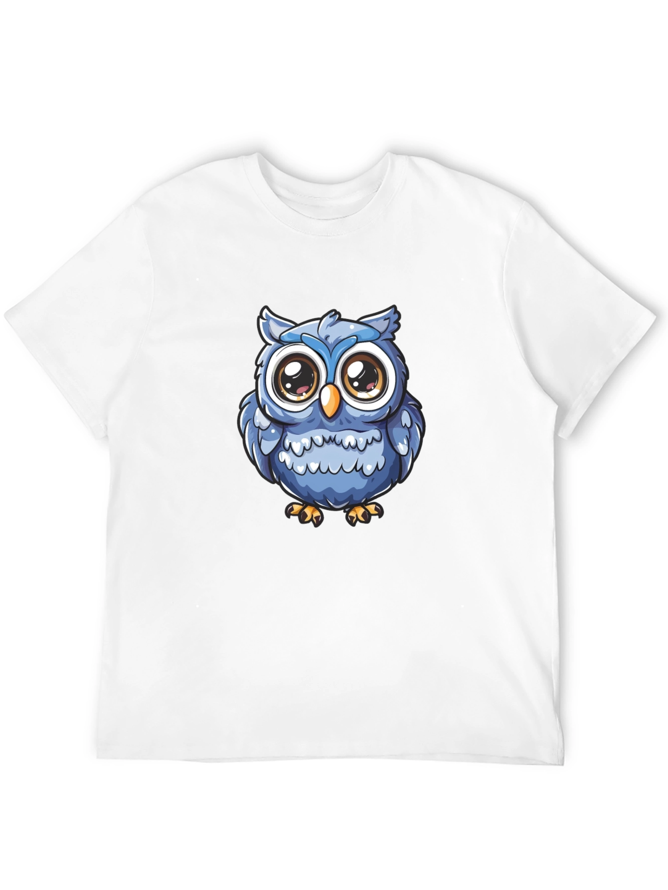 Cute Owl Graphic T-Shirt - Black
