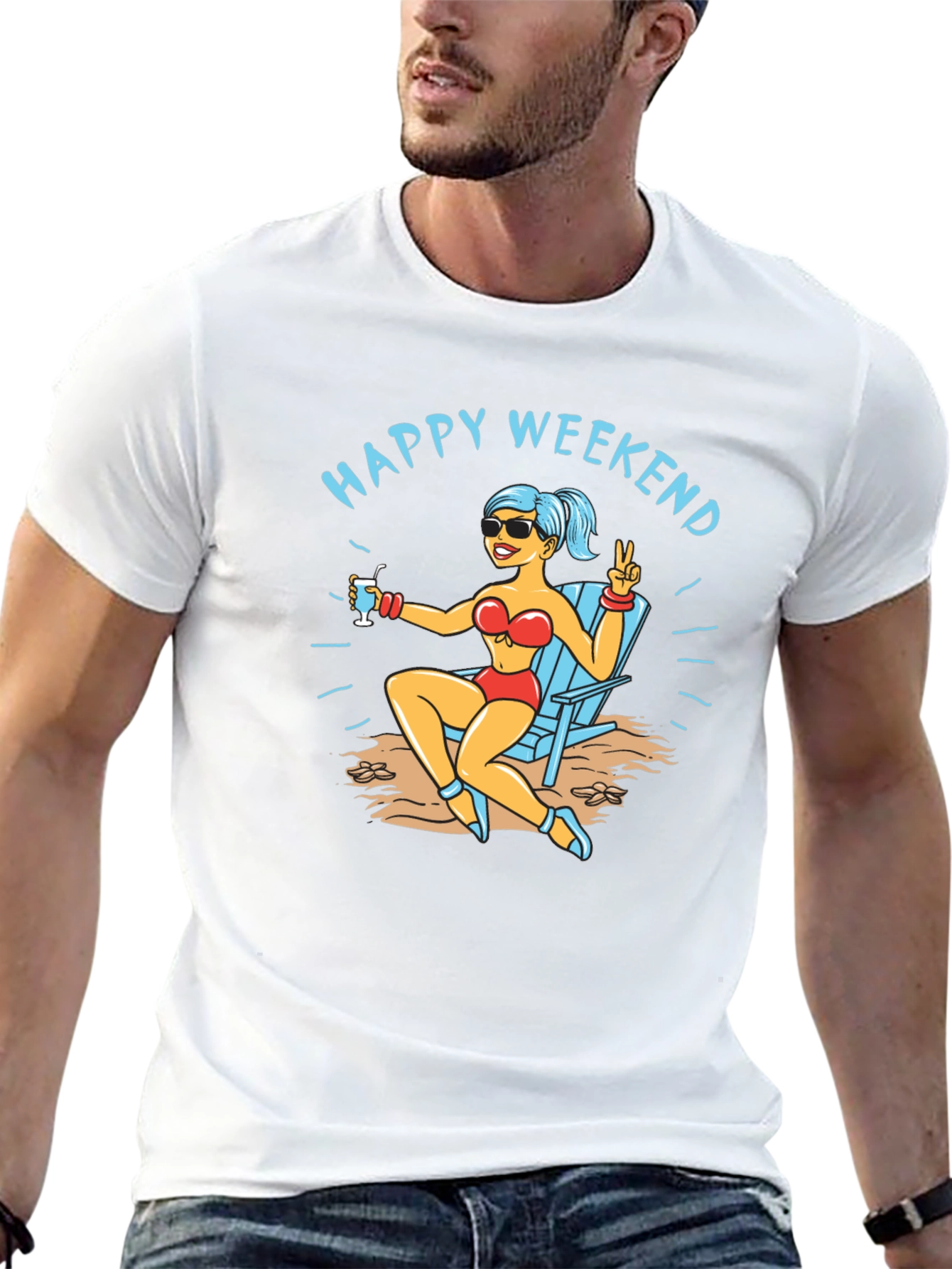 Happy Weekend T-Shirt Beach Vacation Tee