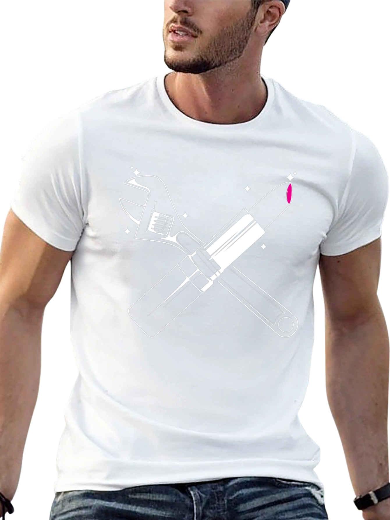 Wrench & Lipstick Graphic Tee - Mechanic Glam