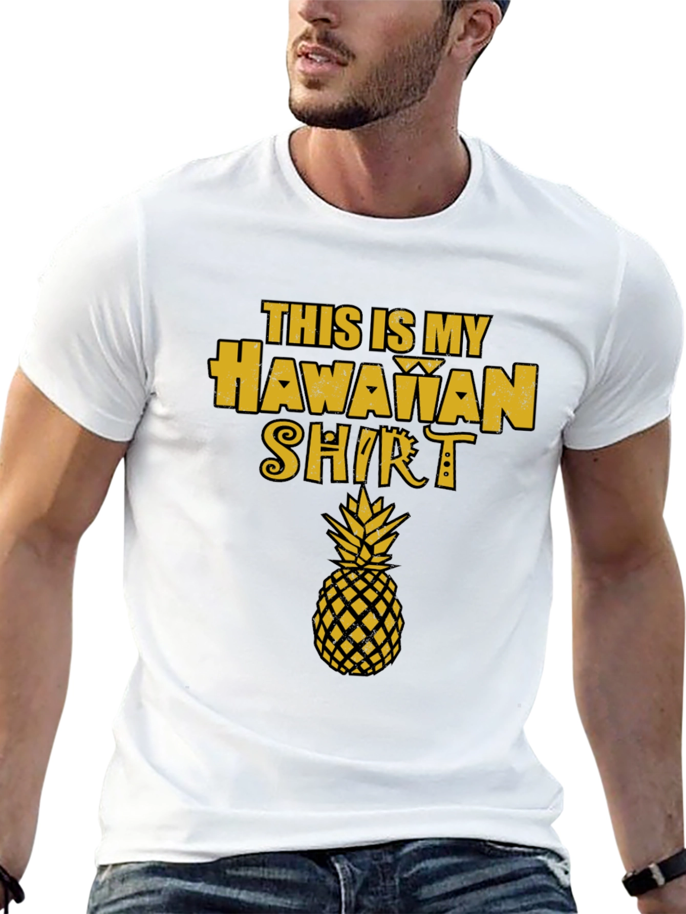Hawaiian Shirt Graphic Tee - Pineapple Design