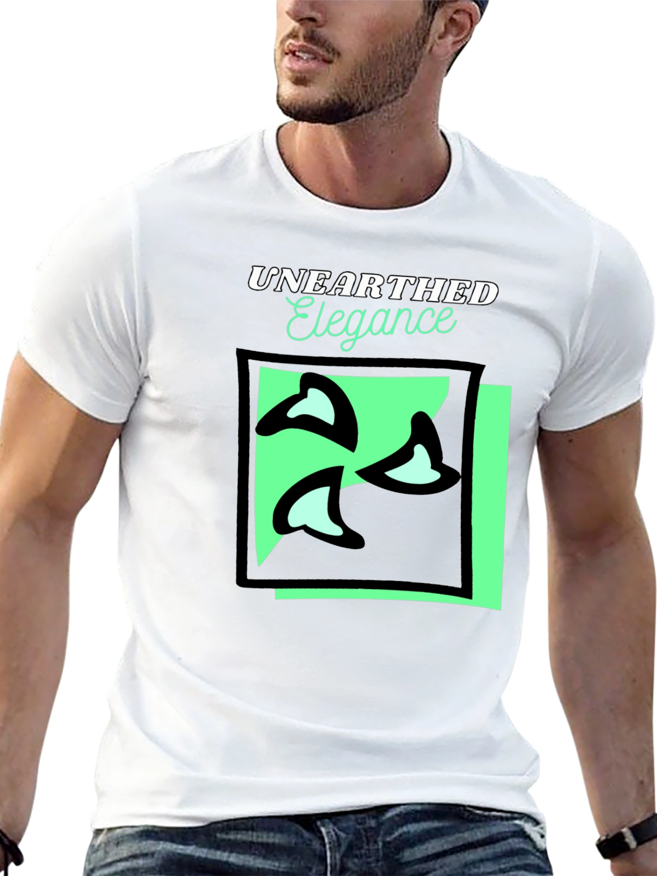 Unearthed Elegance Black Graphic Tee