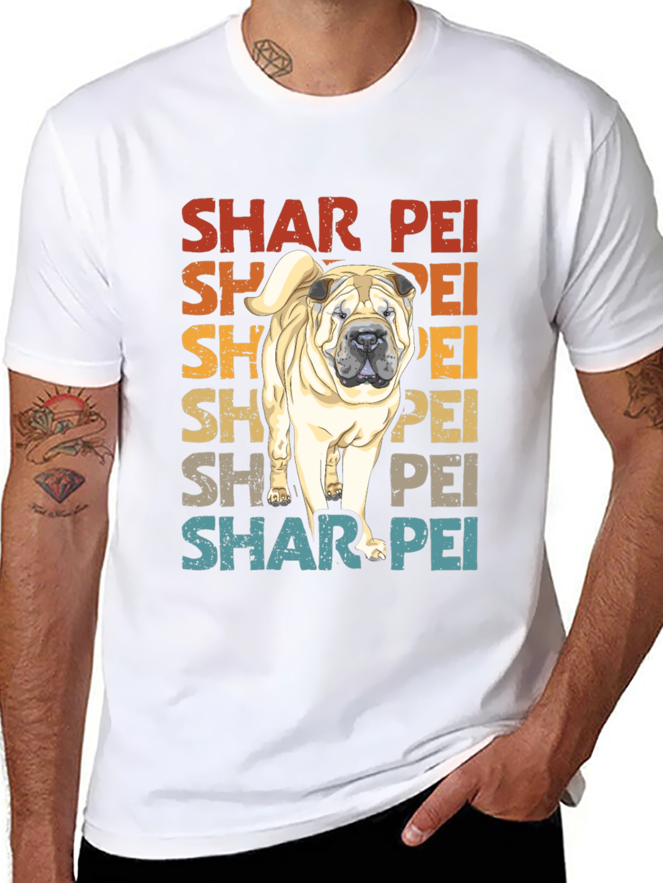 Shar Pei Dog Graphic T-Shirt