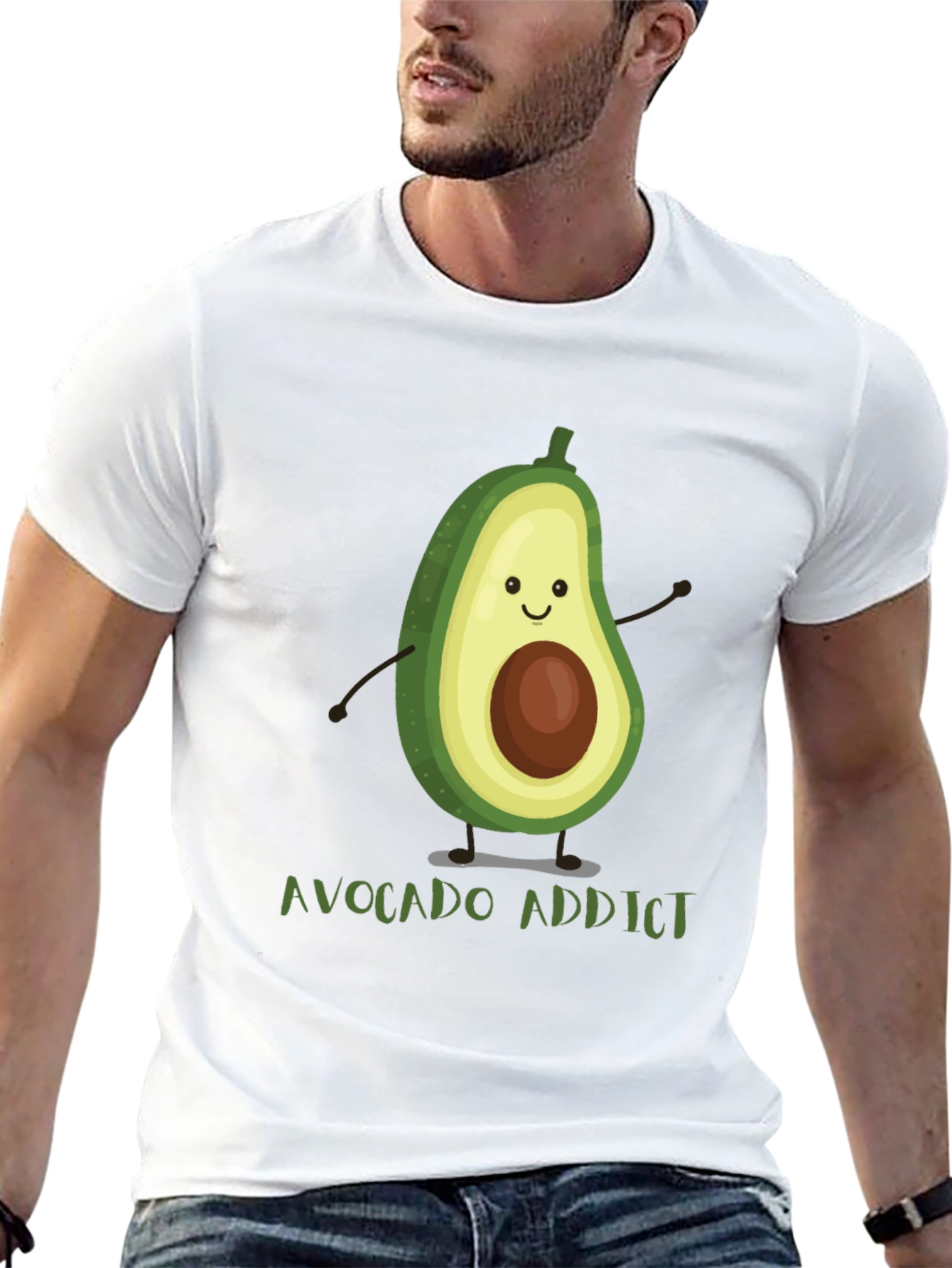Avocado Addict Graphic Tee - Funny Foodie T-Shirt