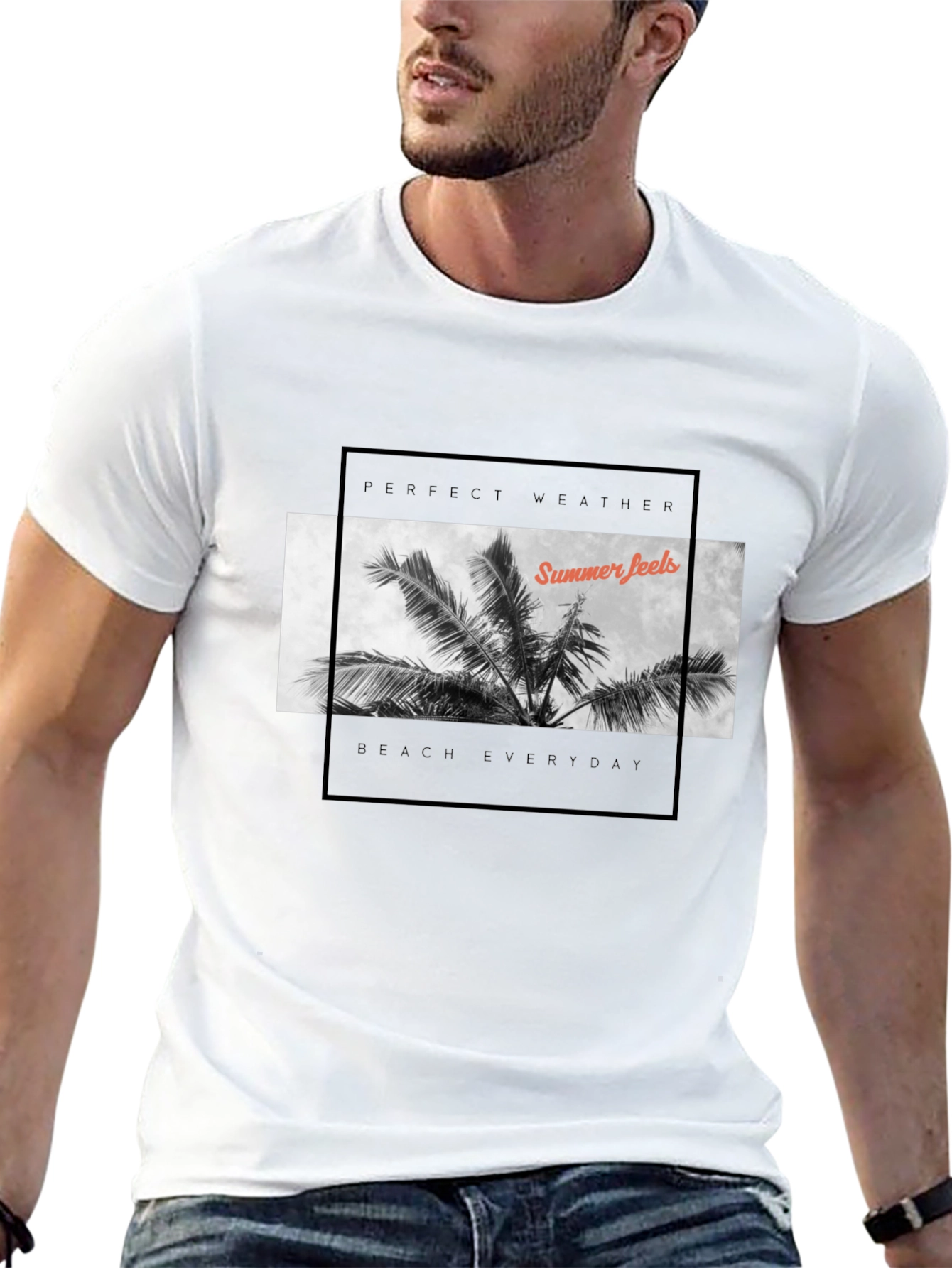 Summer Feels Black T-Shirt