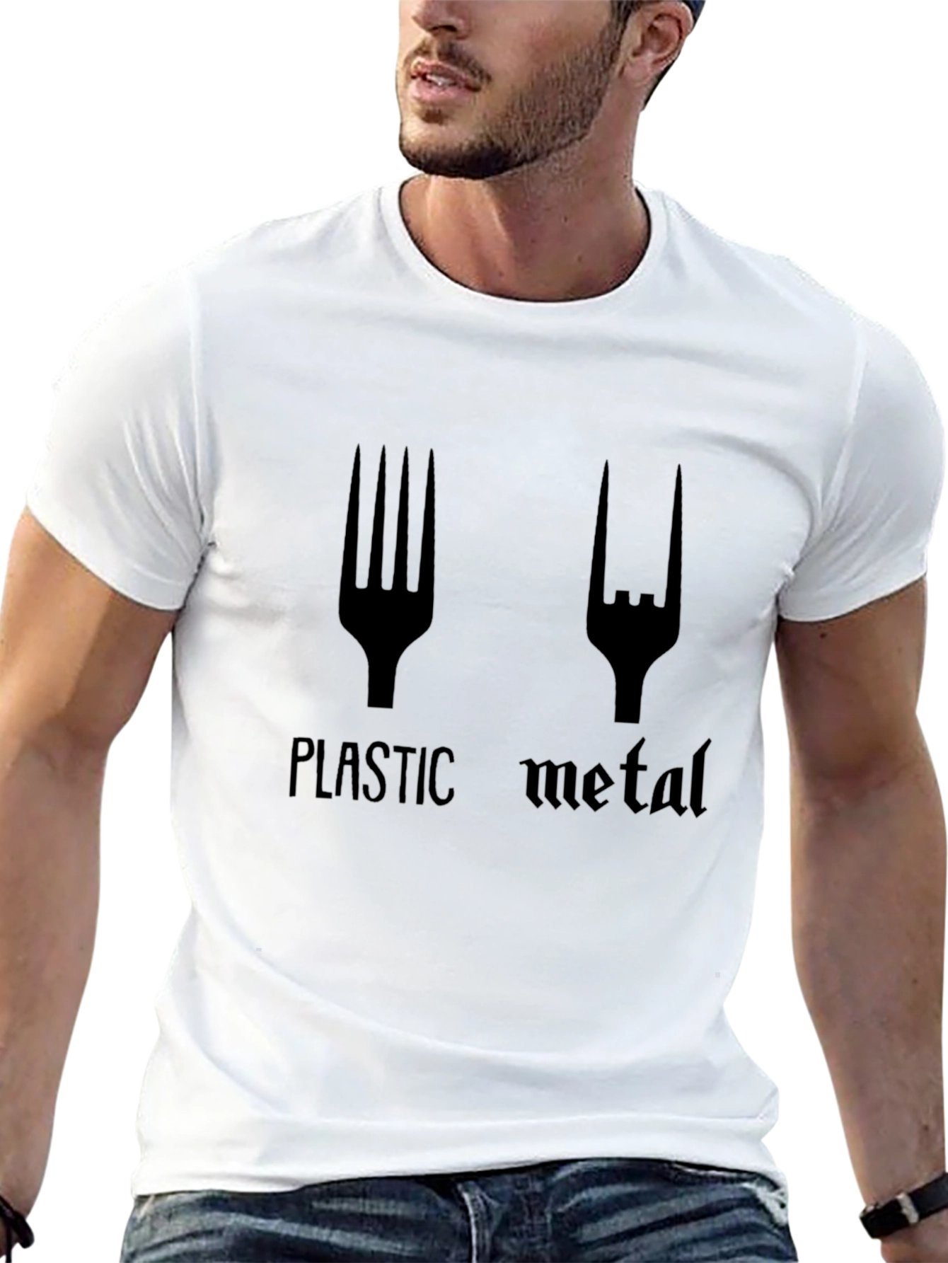 Plastic Metal Black Graphic T-Shirt