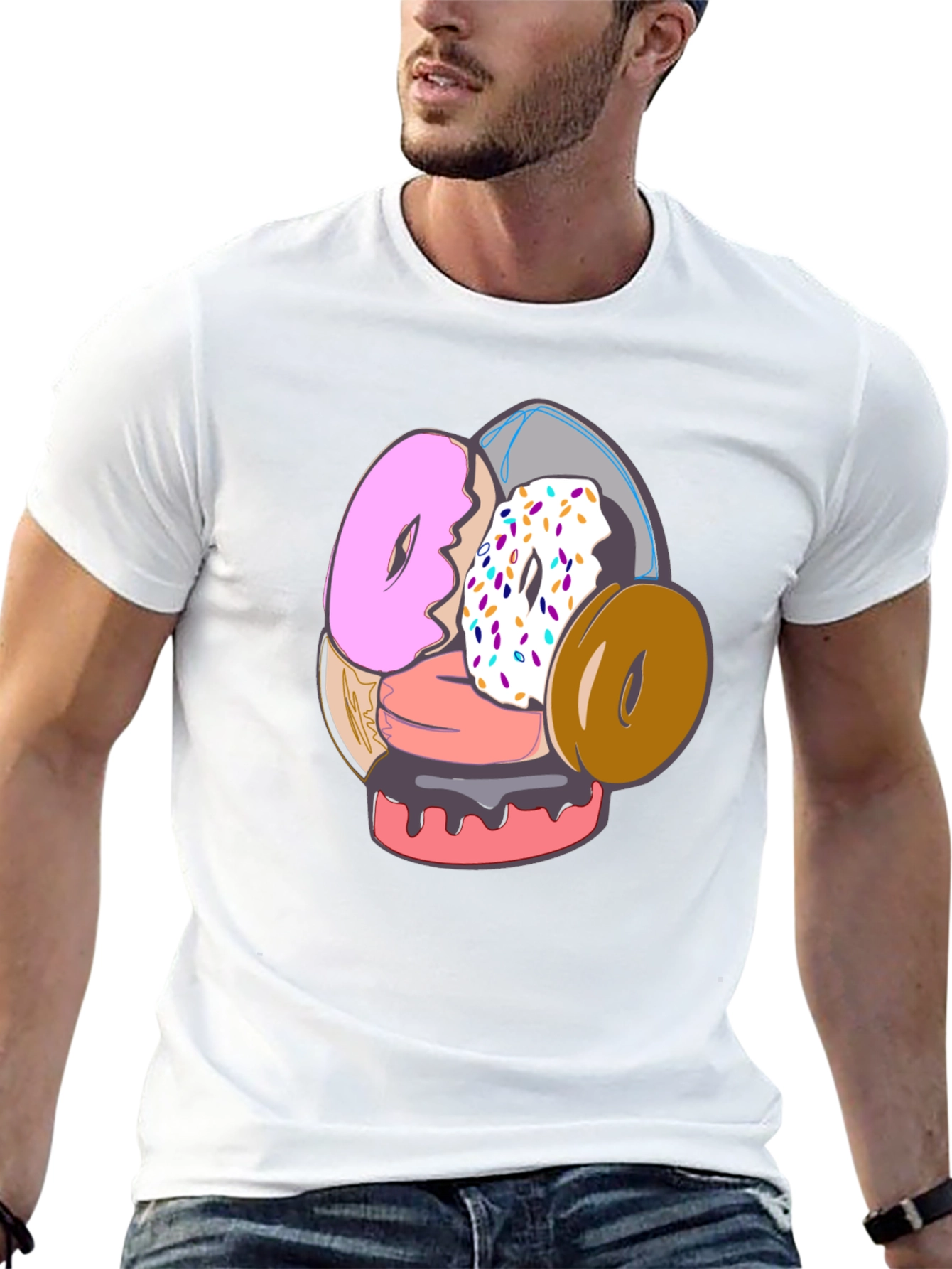 Donut Stack T-Shirt - Sweet Graphic Tee