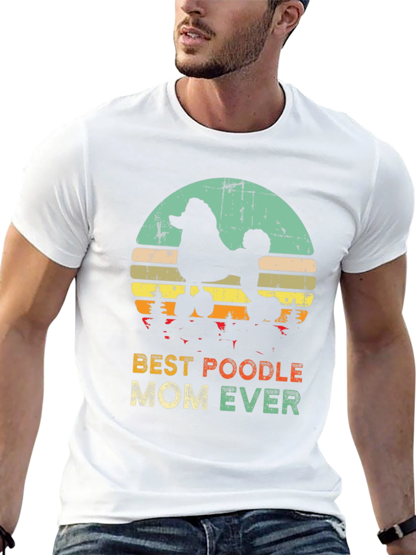 Best Poodle Mom Ever T-Shirt - Retro Design