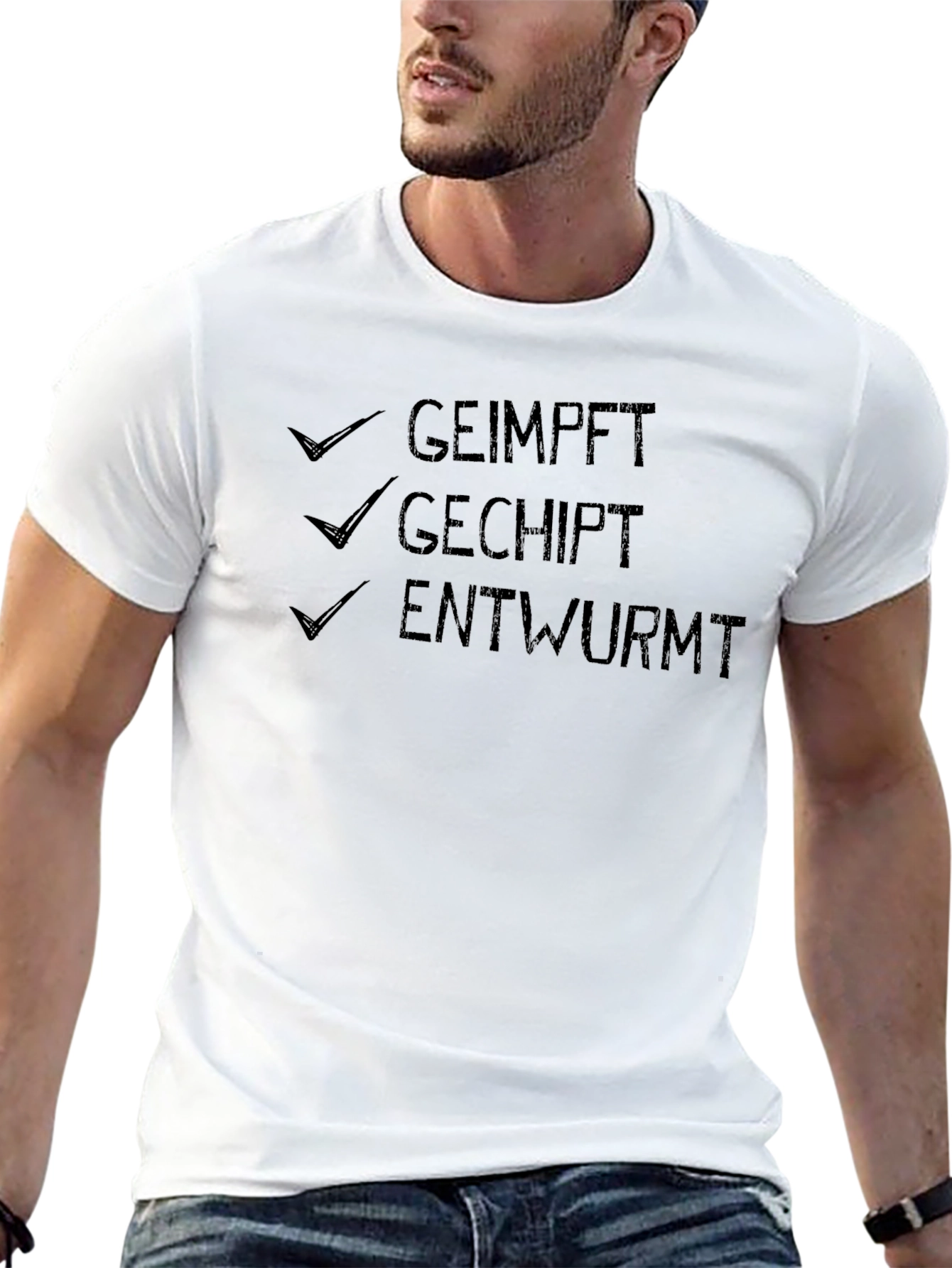 Geimpft Gechipt Entwurmt Novelty T-Shirt