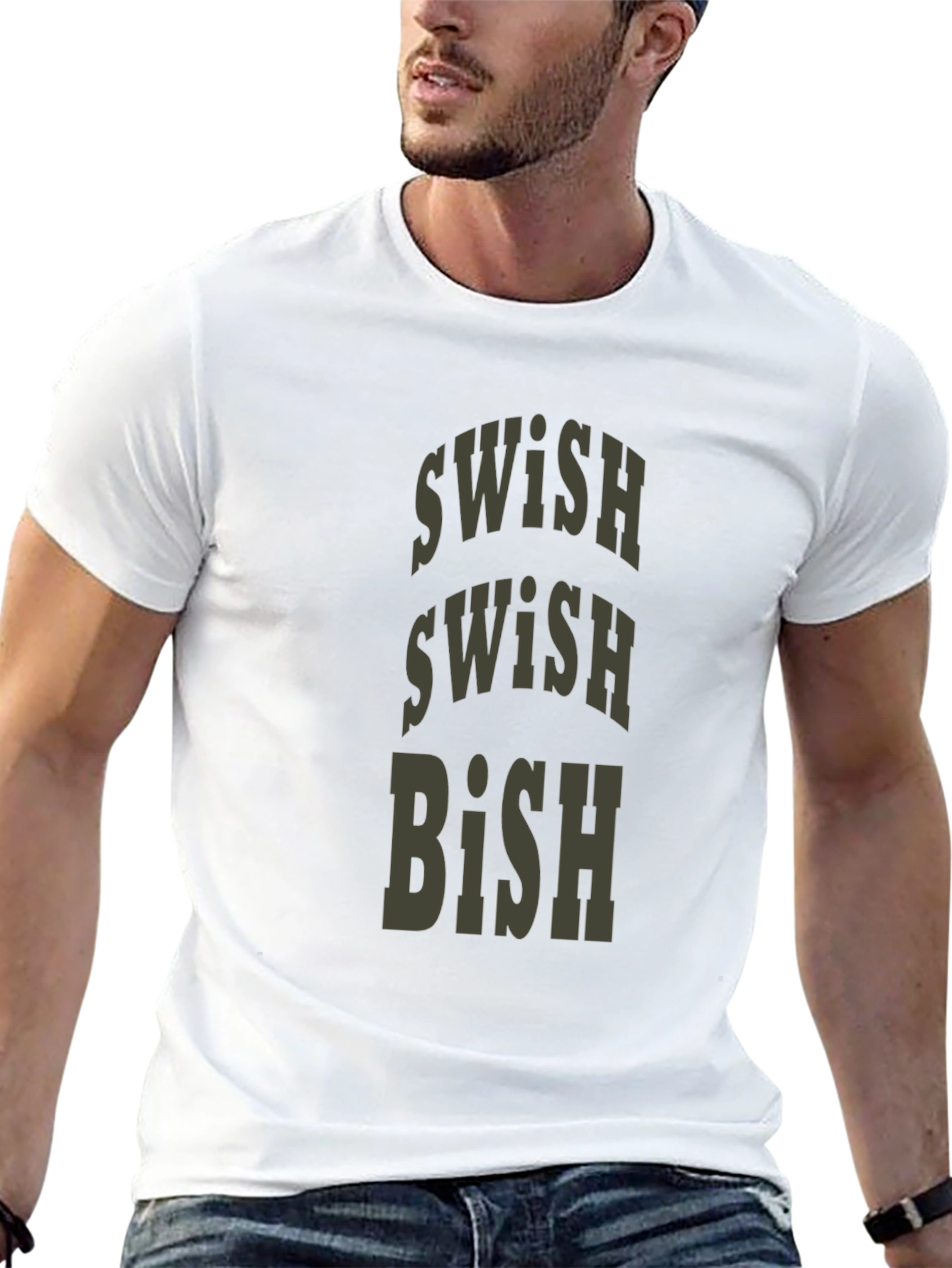 Swish Bish Graphic Tee - Trendy Casual Comfort