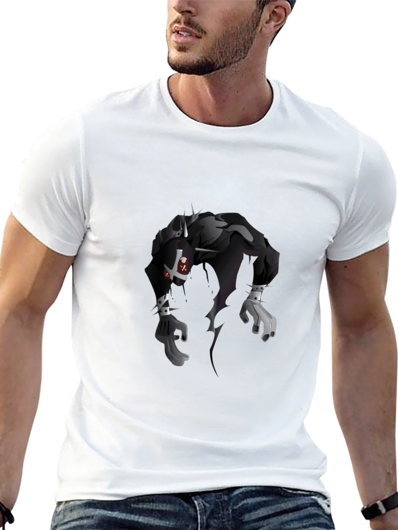 Cool Graphic Tee - Spiked Monster Design