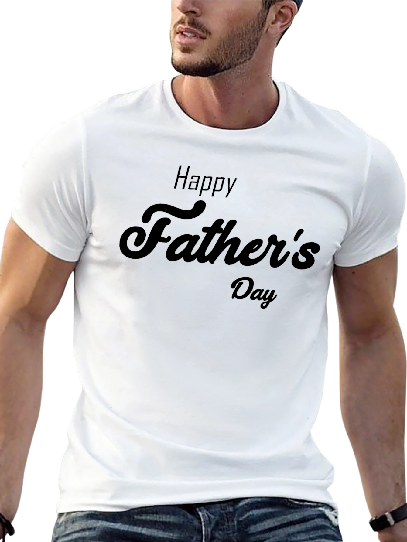 Happy Fathers Day Black T-Shirt