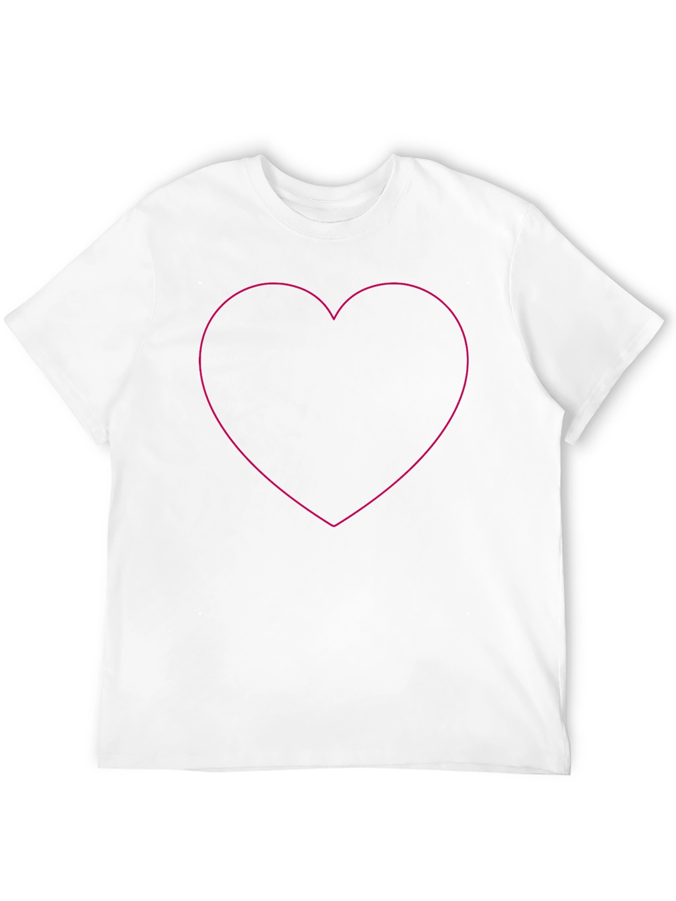 Black Heart Outline Tee - Stylish Graphic T-Shirt