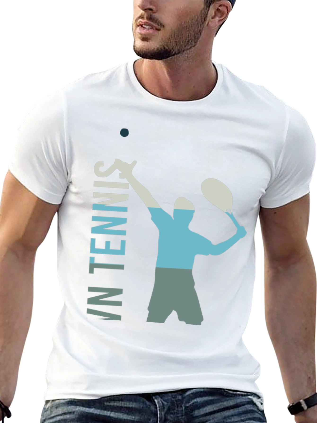 Retro Tennis Serve Graphic T-Shirt