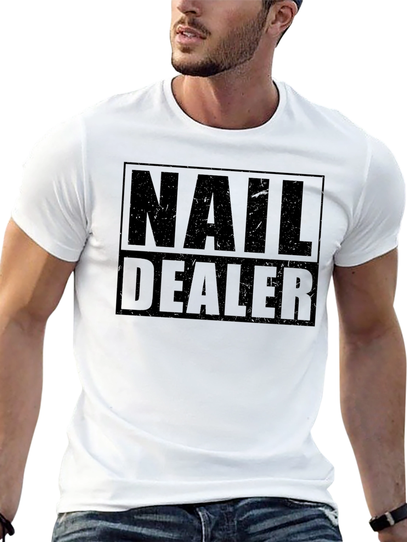 Nail Dealer Black Graphic T-Shirt