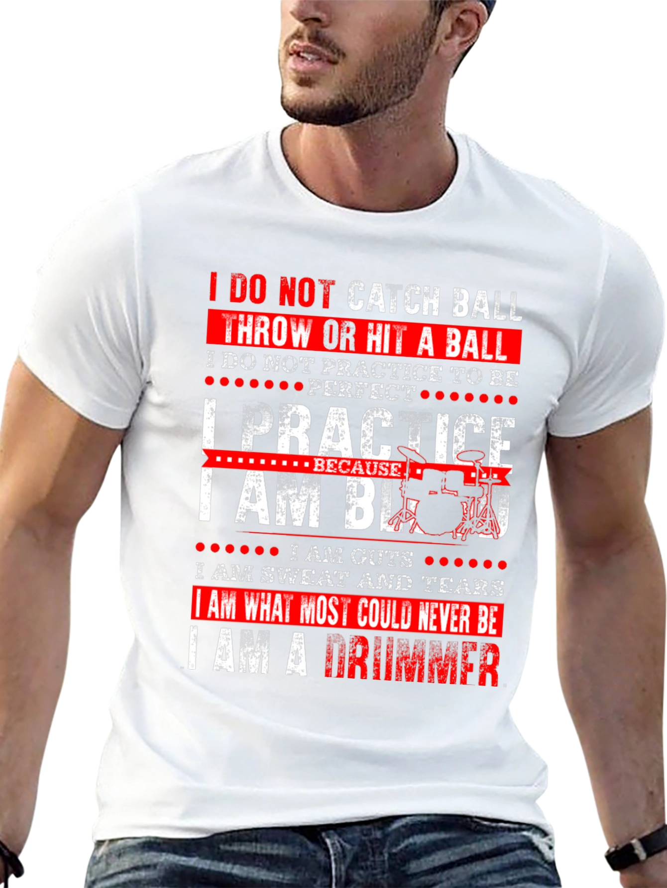 Drummer T-Shirt - I Practice Because I Am Blood