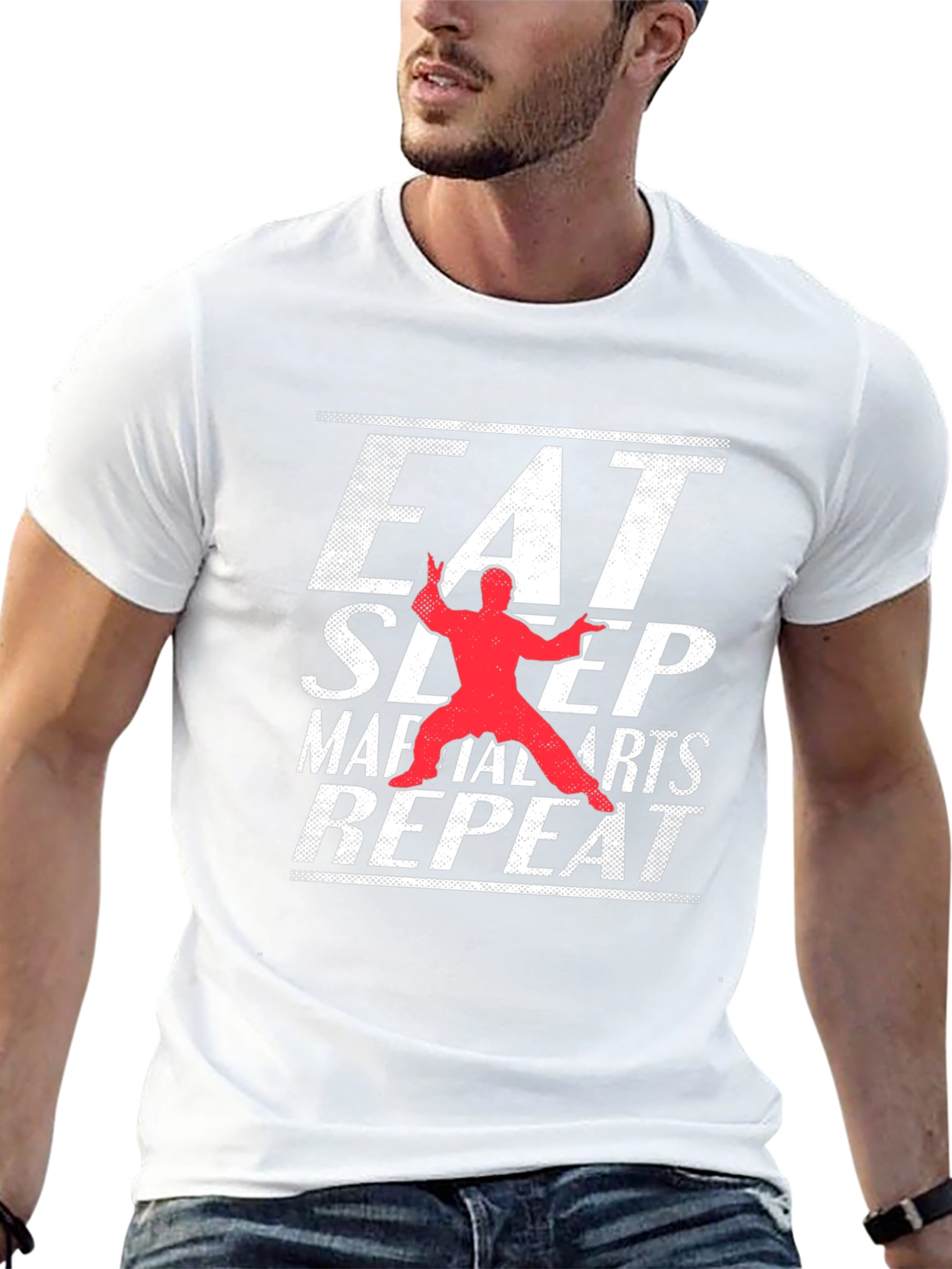 Eat Sleep Martial Arts Repeat Black T-Shirt
