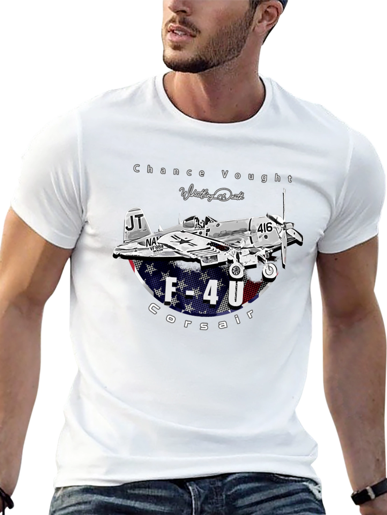 F-4U Corsair Whistling Death Graphic T-Shirt