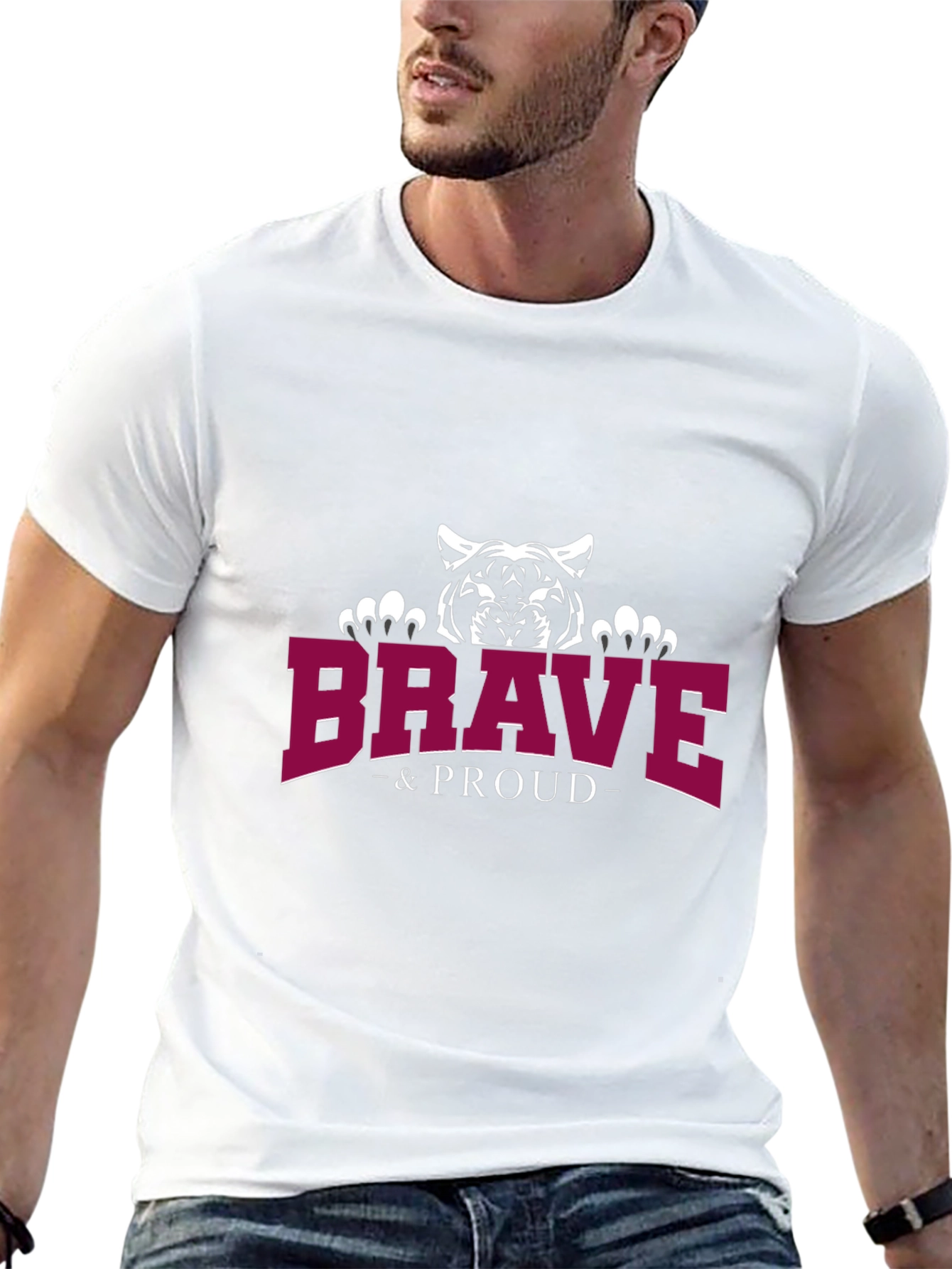 Brave & Proud Tiger Graphic Tee