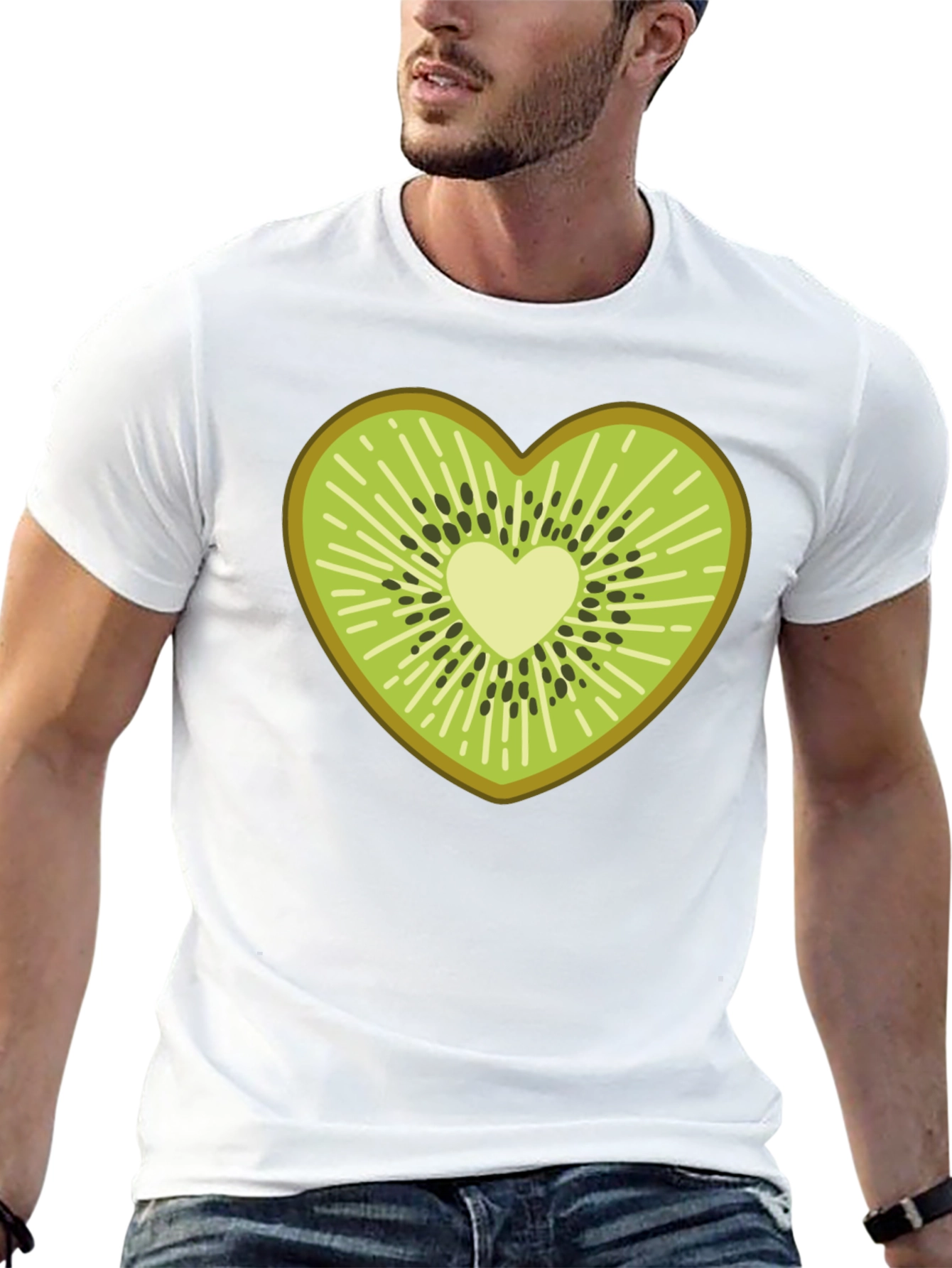 Kiwi Heart T-Shirt - Fruit Lover Tee